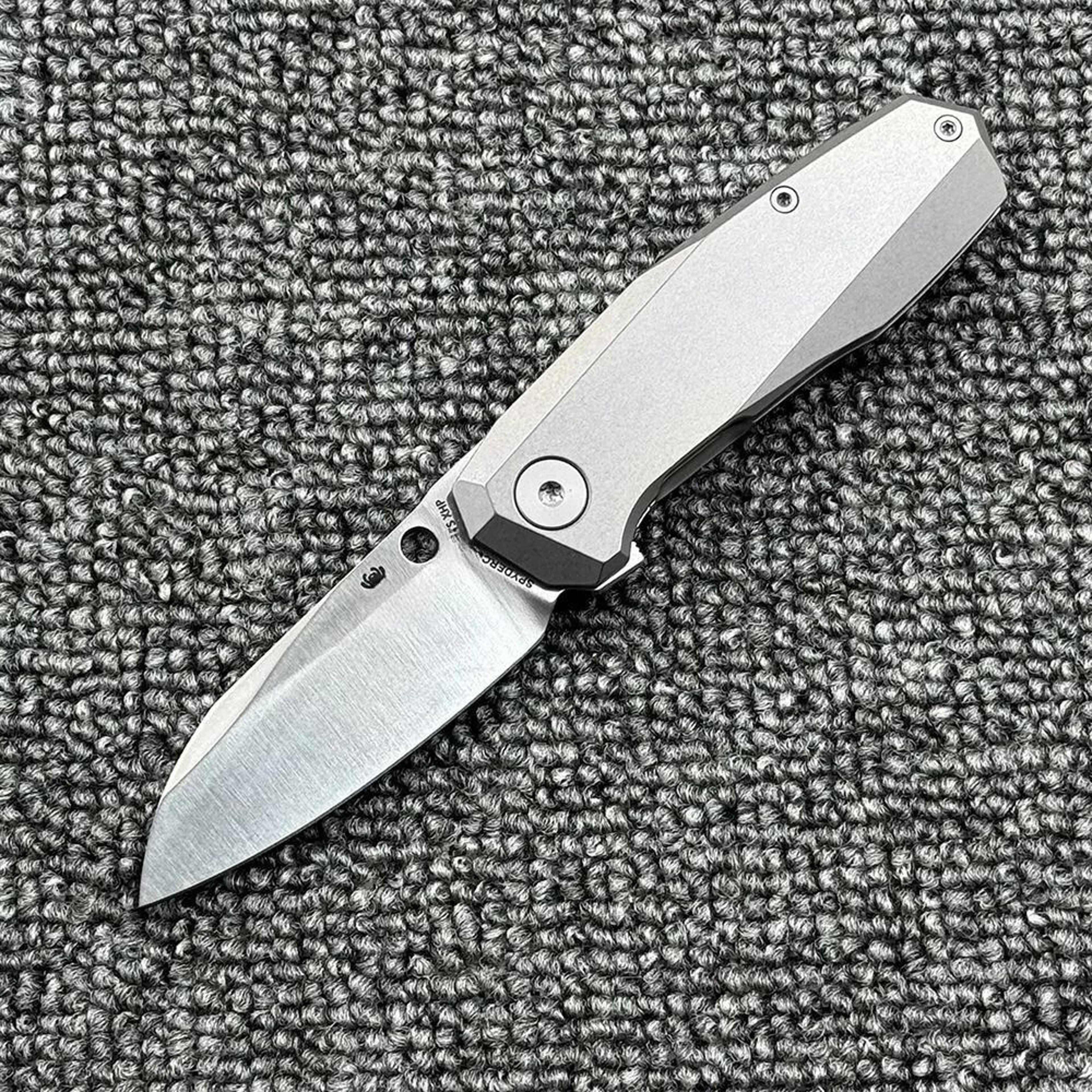 titanium alloy handle ceramic bearing folding pocket knife for outdoor edc
