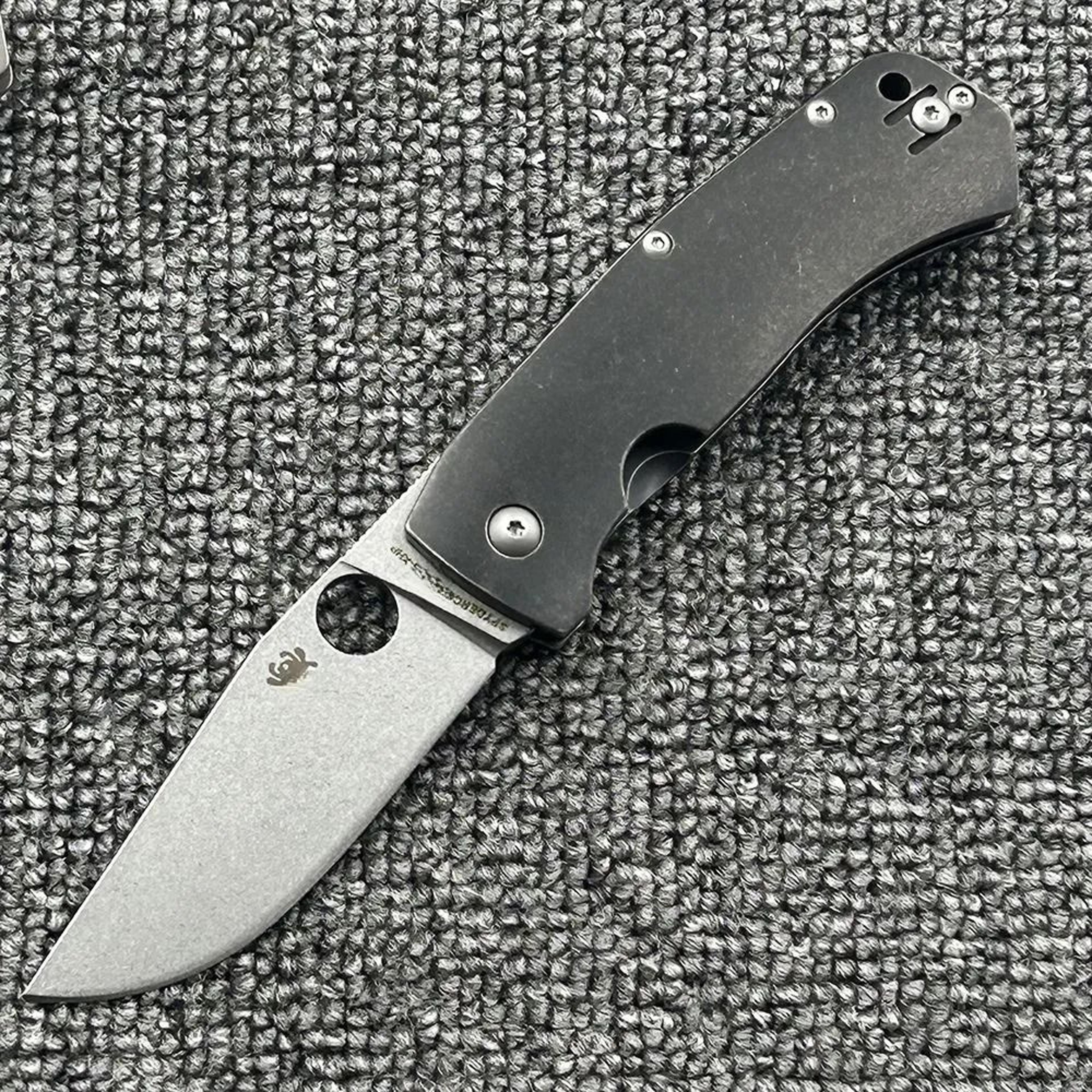 titanium alloy handle folding pocket knife for camping and edc