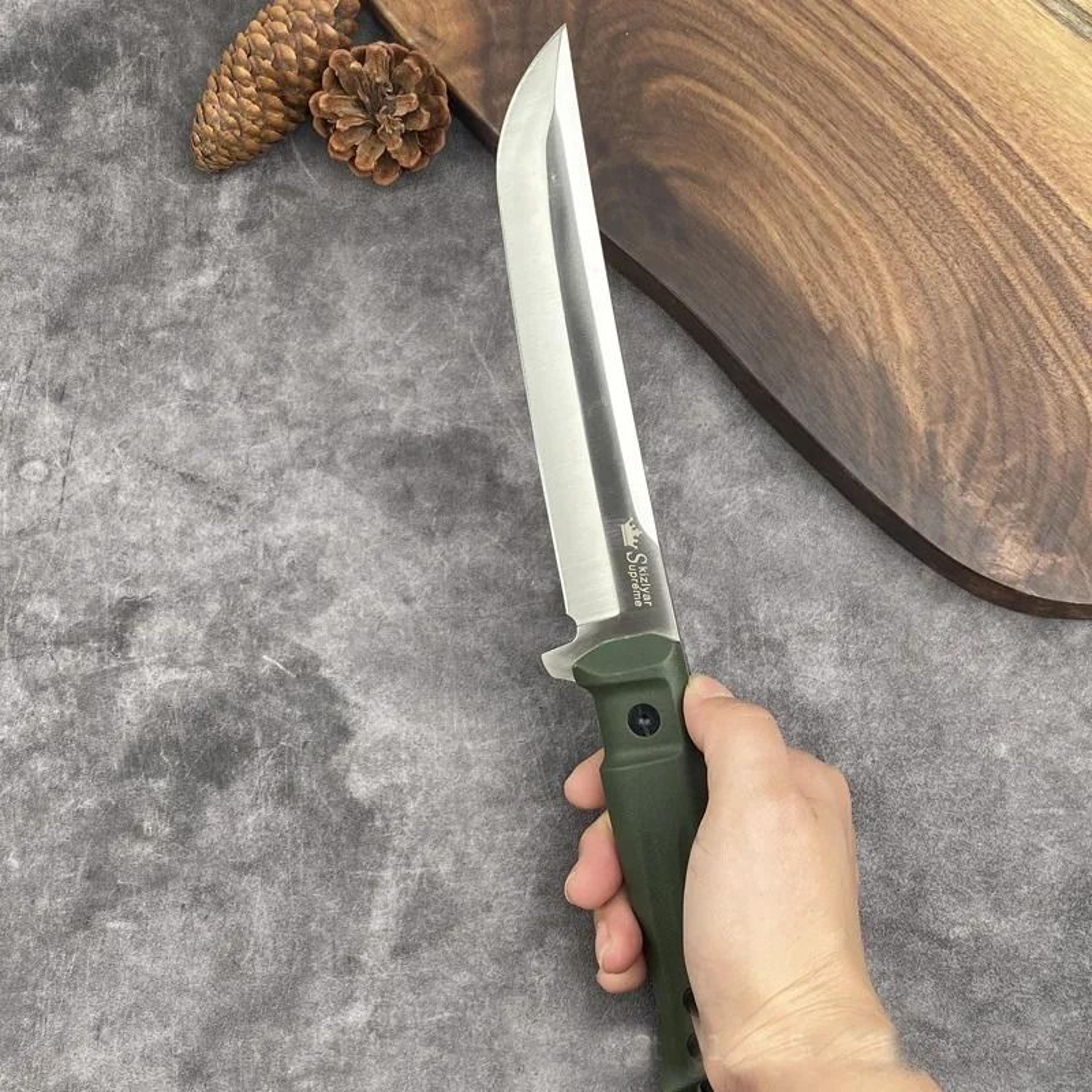 fixed blade outdoor knife with full tang abs handle