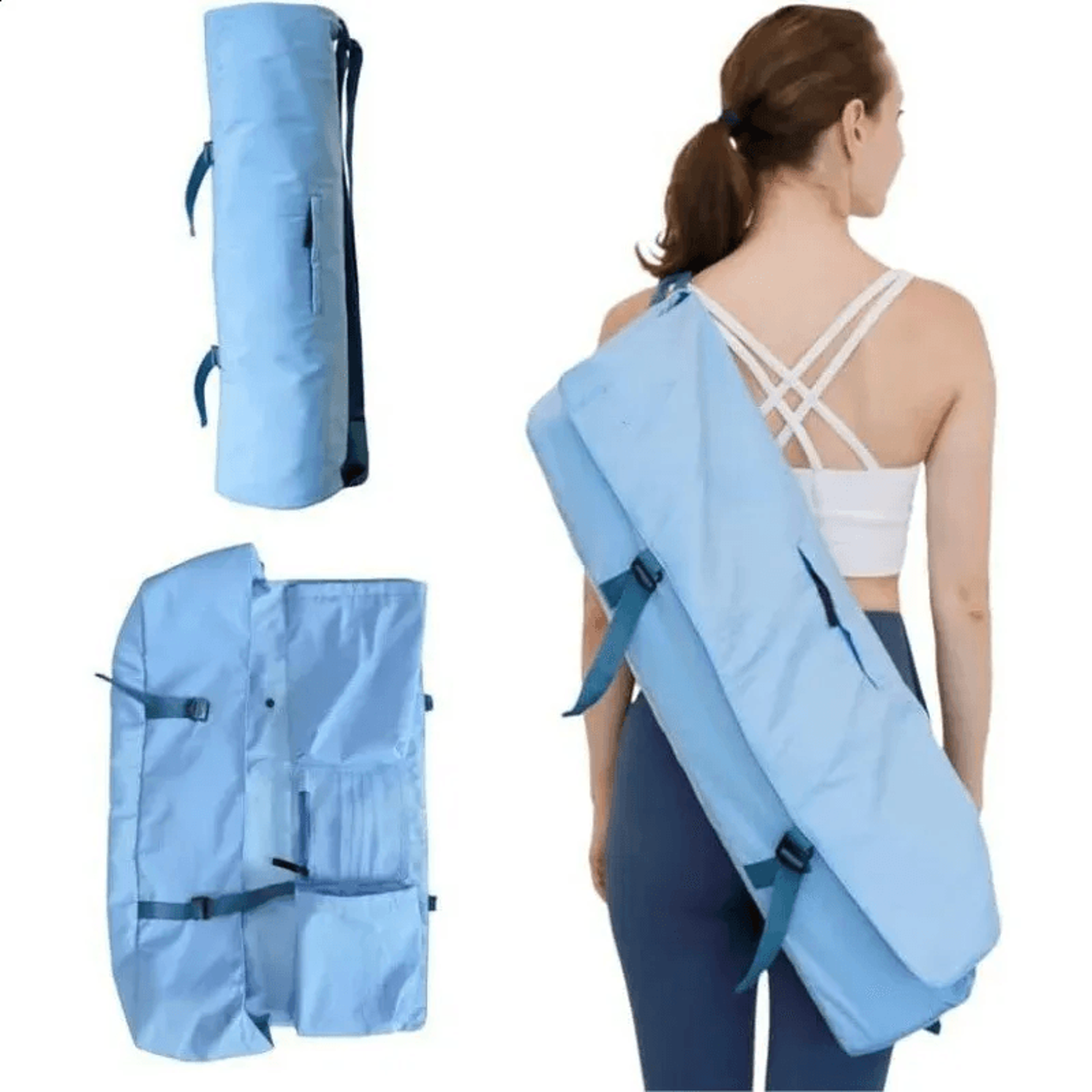 yoga mat bag with adjustable strap for fitness and sports