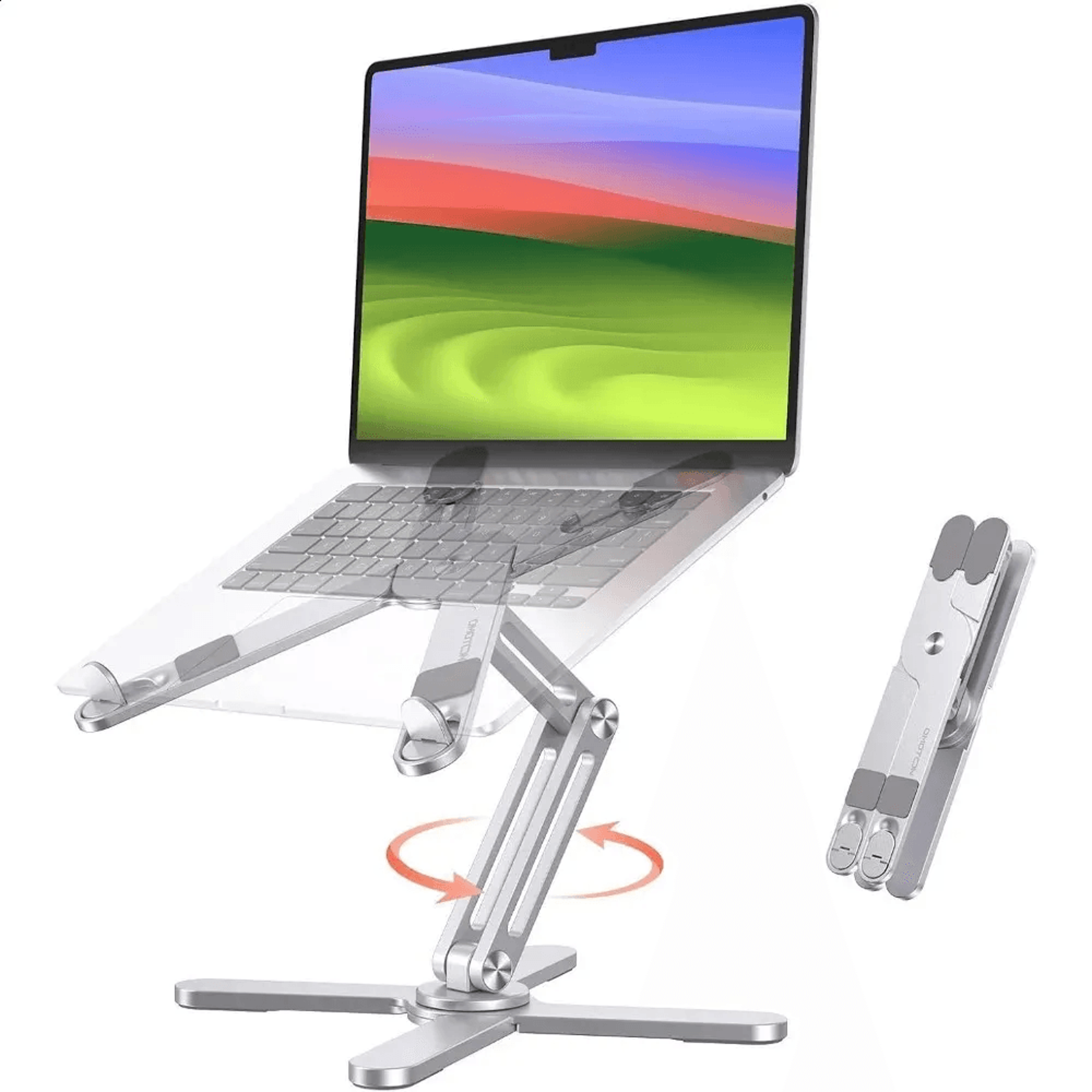 rotating adjustable laptop stand for desk fits laptops