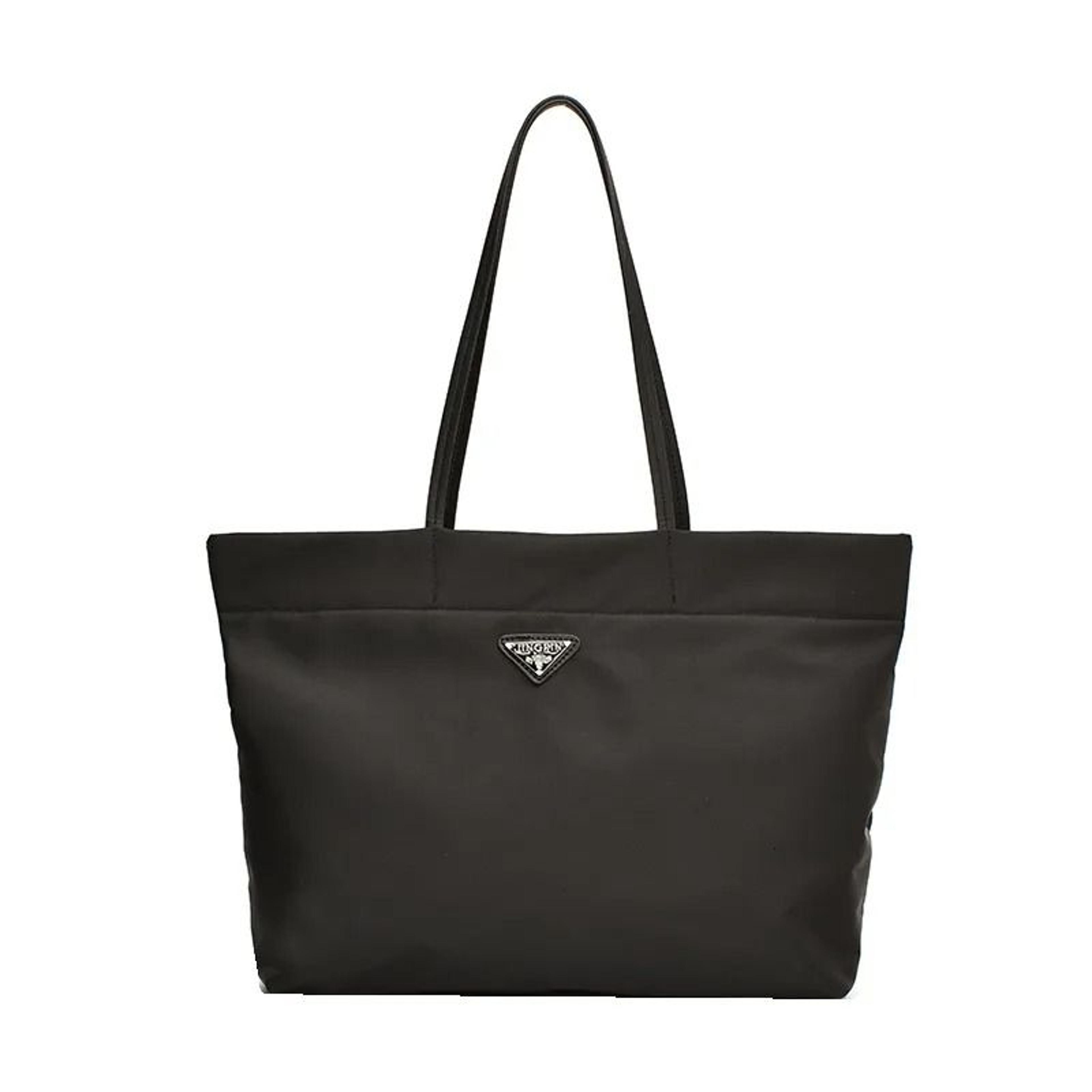 nylon tote bag with cotton padded strap and crossbody design