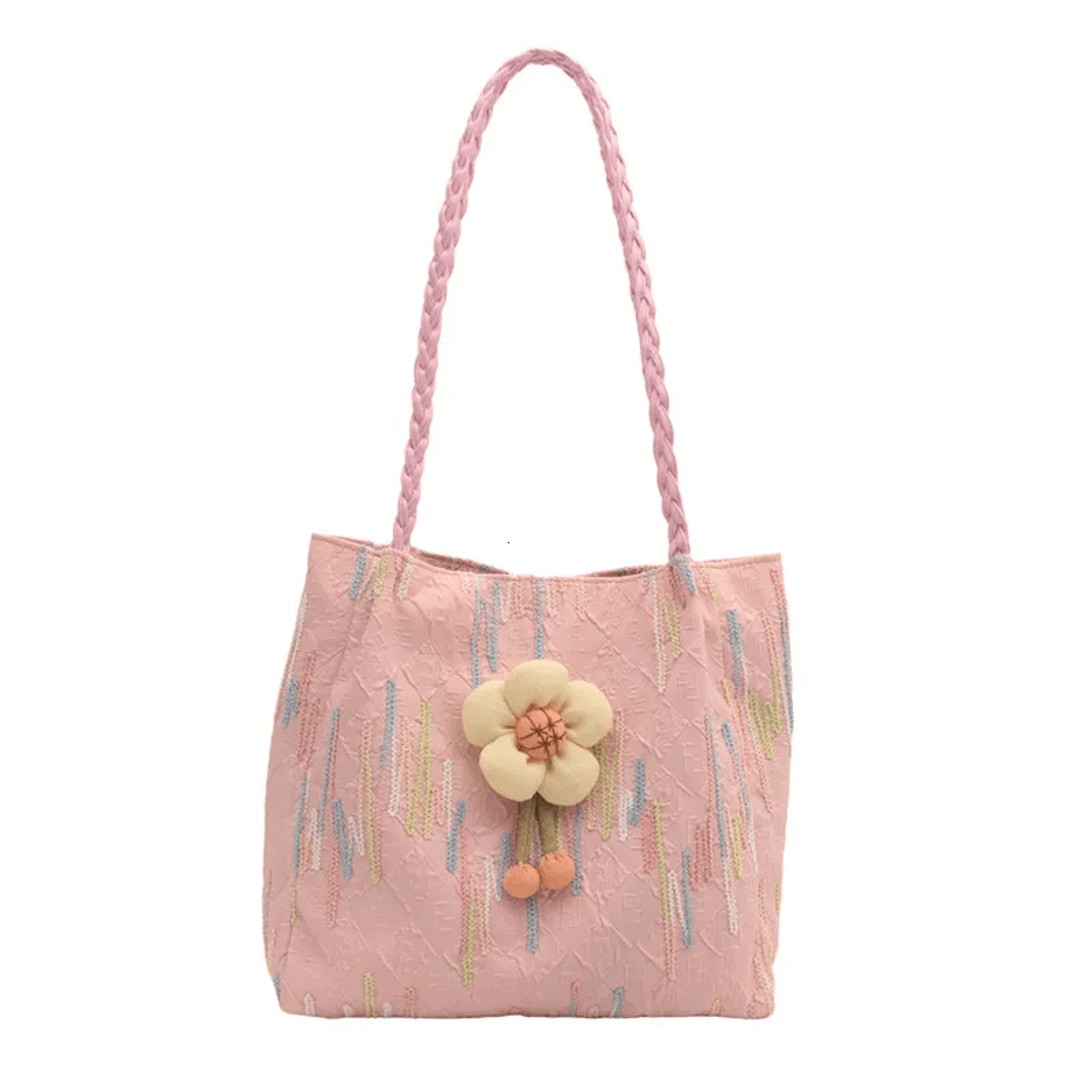canvas large capacity shoulder tote bag for women