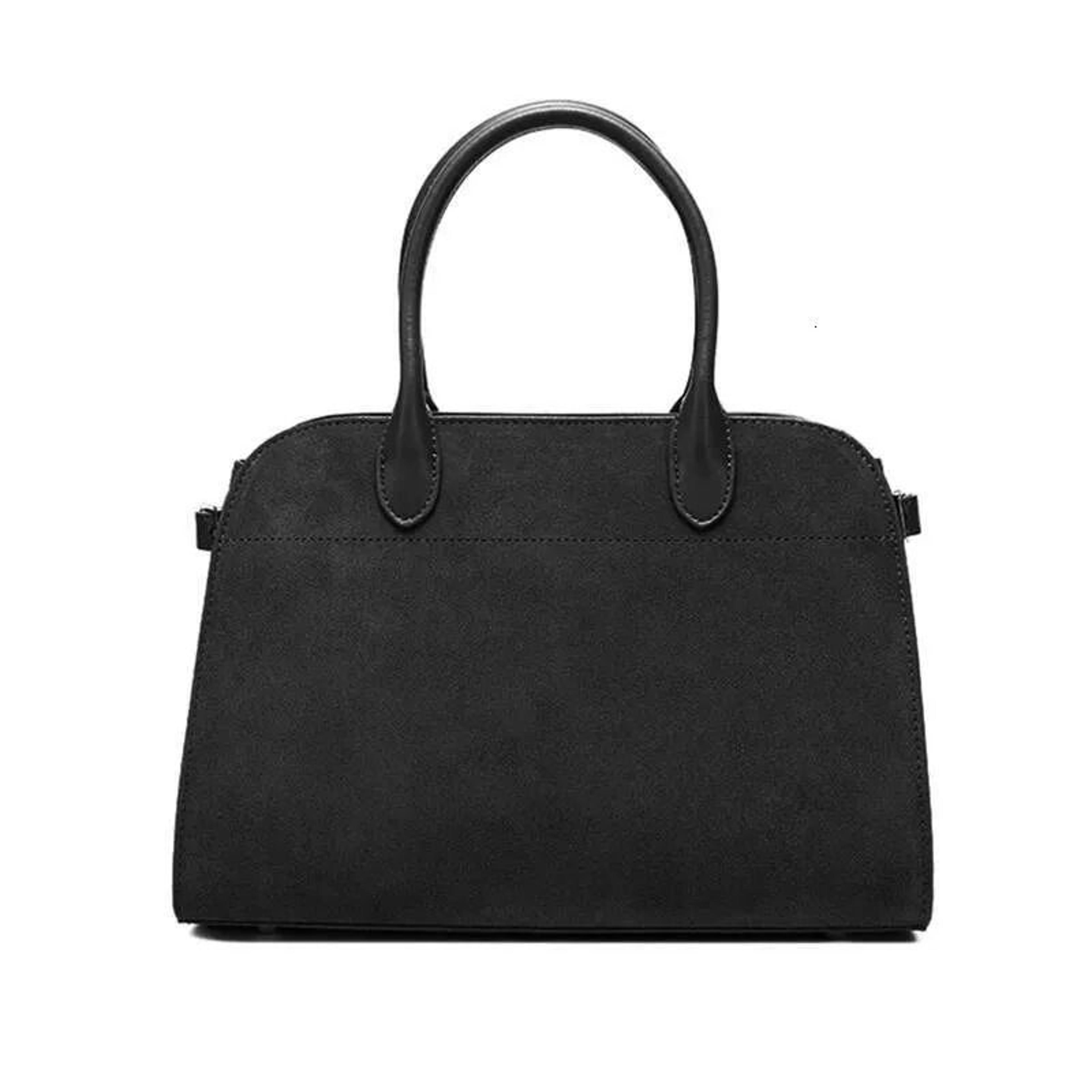 genuine suede leather boston shoulder bag large capacity work satchel