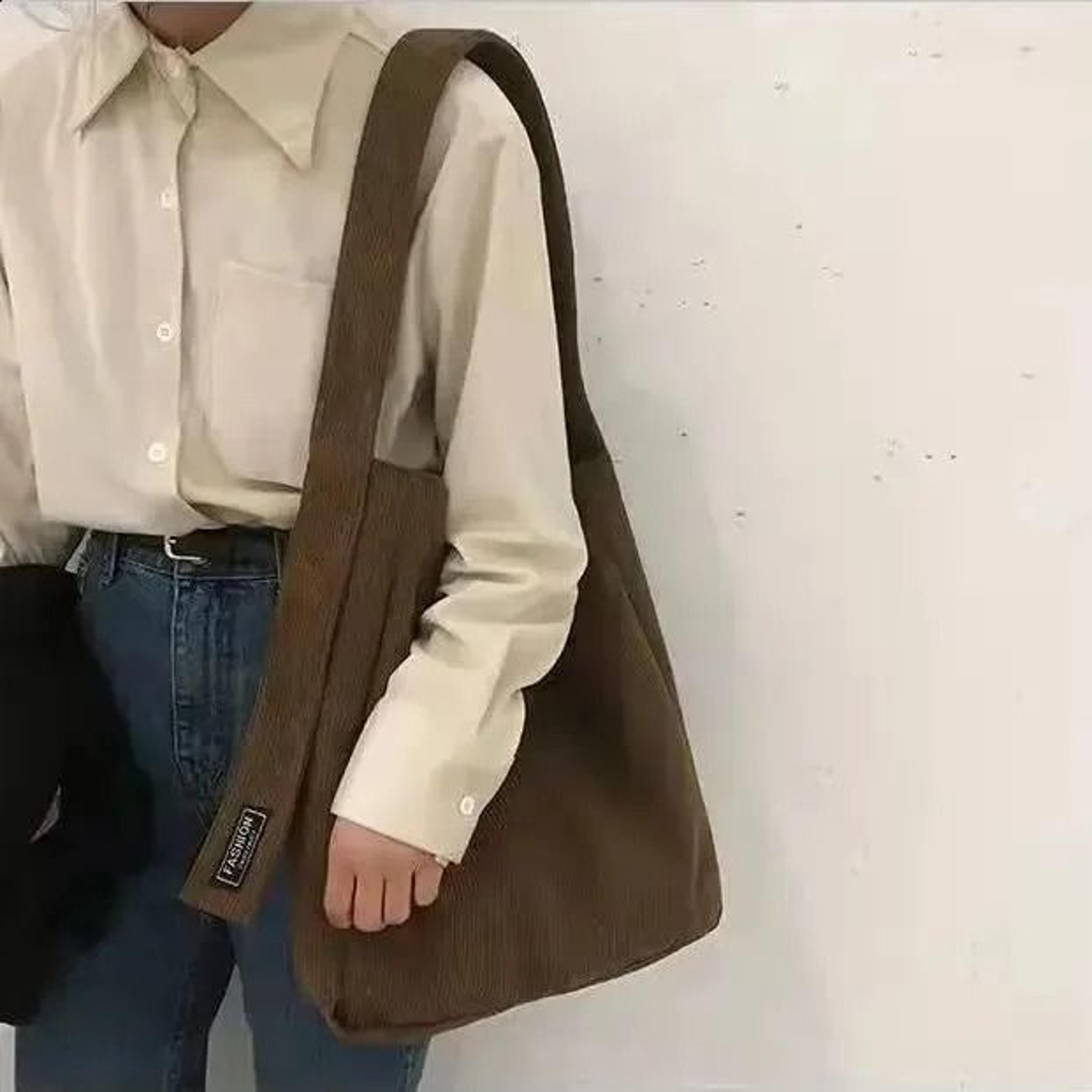 corduroy messenger bag large capacity shoulder bag