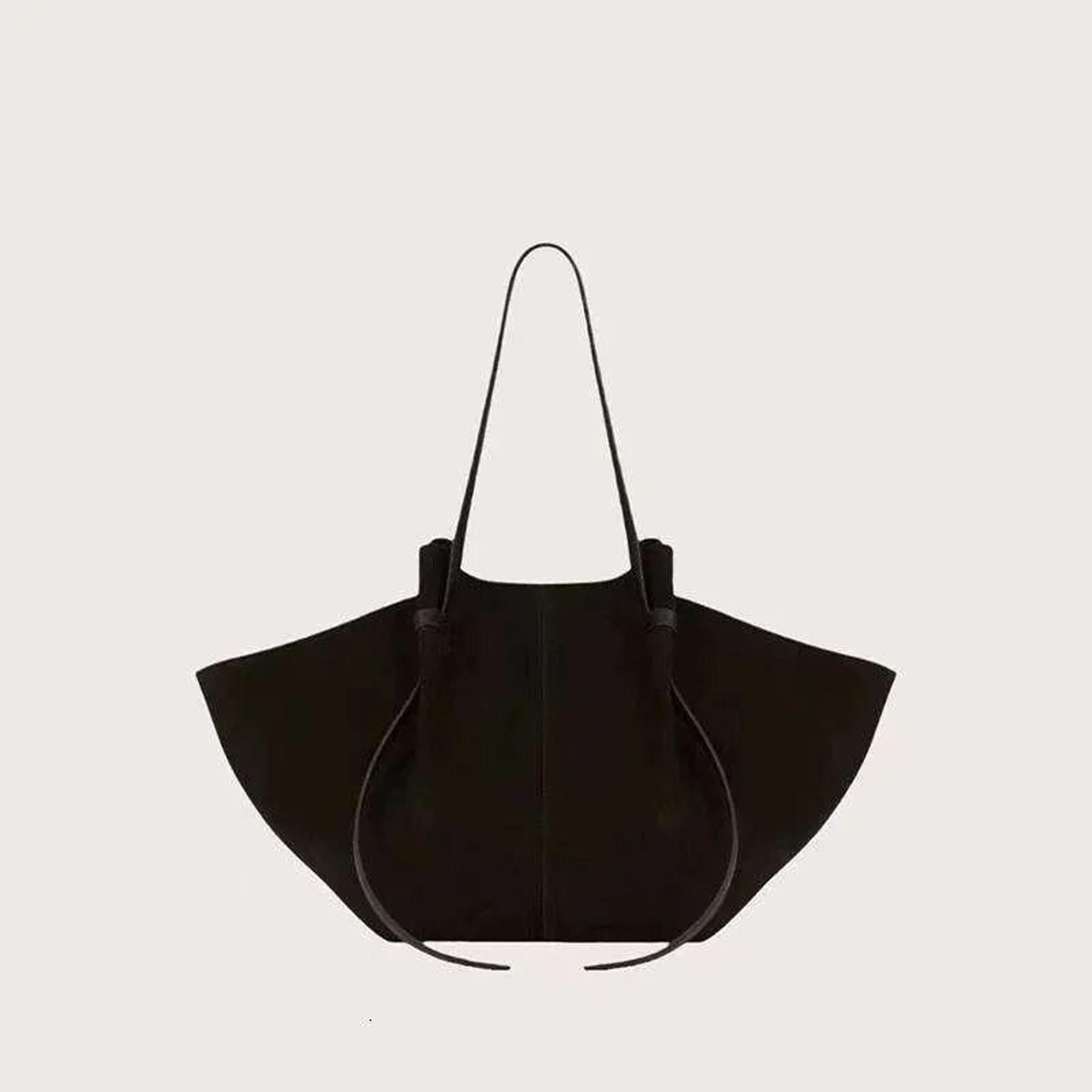 pu leather womens tote bag with large capacity wing-shaped design