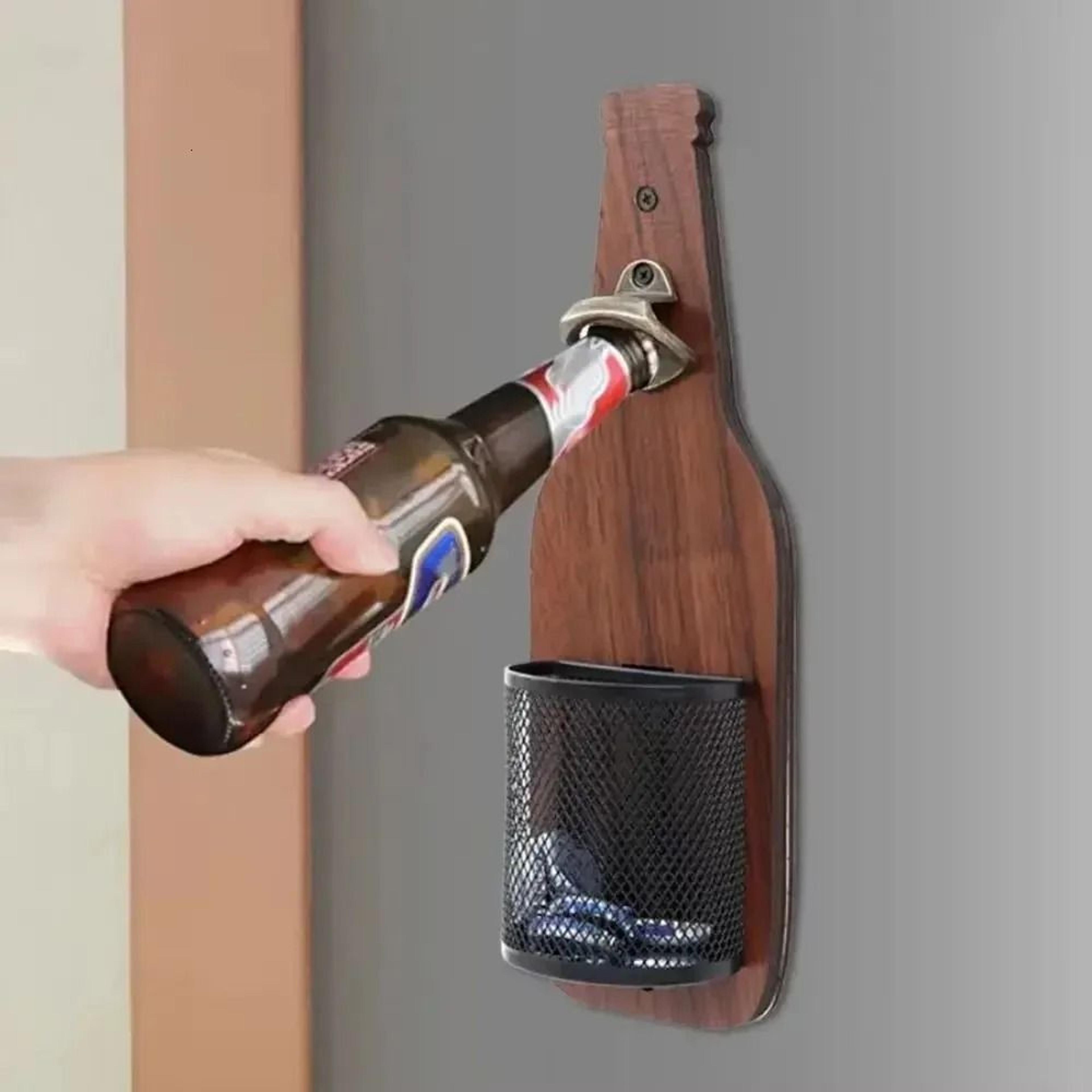 vintage wall-mounted bottle opener heavy-duty metal bar accessory