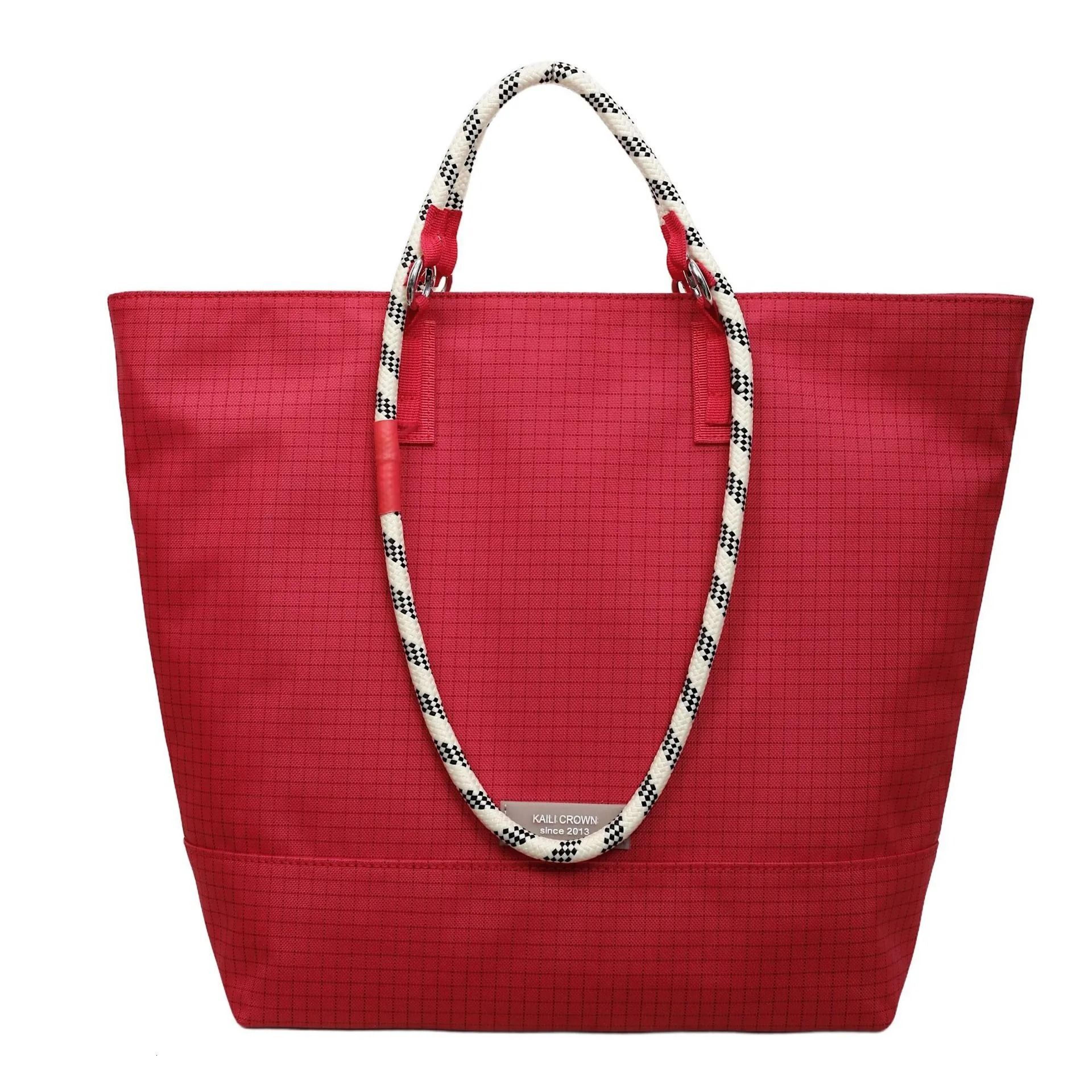 large-capacity plaid women's tote bag for college and commuting