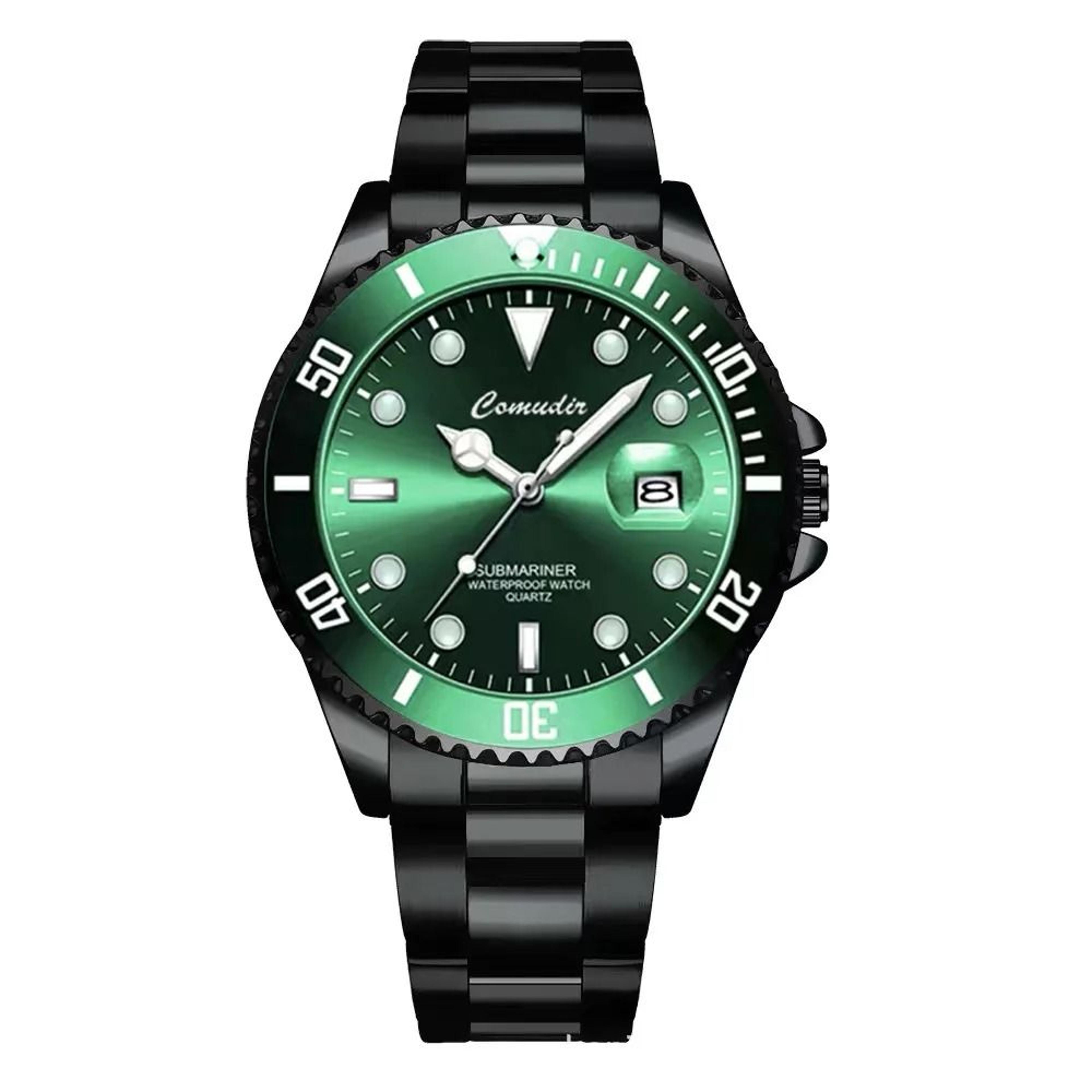 green circular business style watch for daily wear and travel