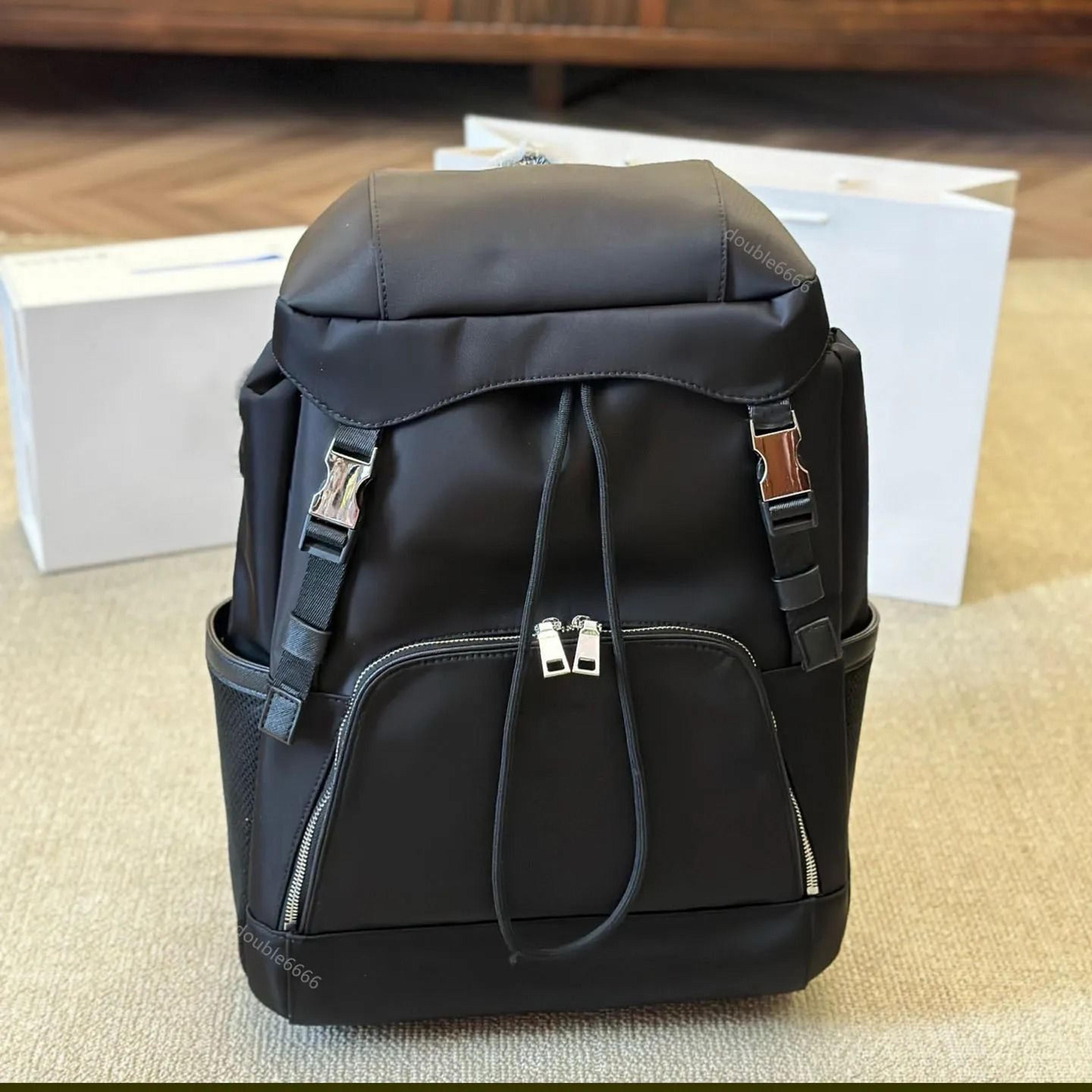 large capacity nylon backpack with waterproof oxford fabric and interior zipper pocket
