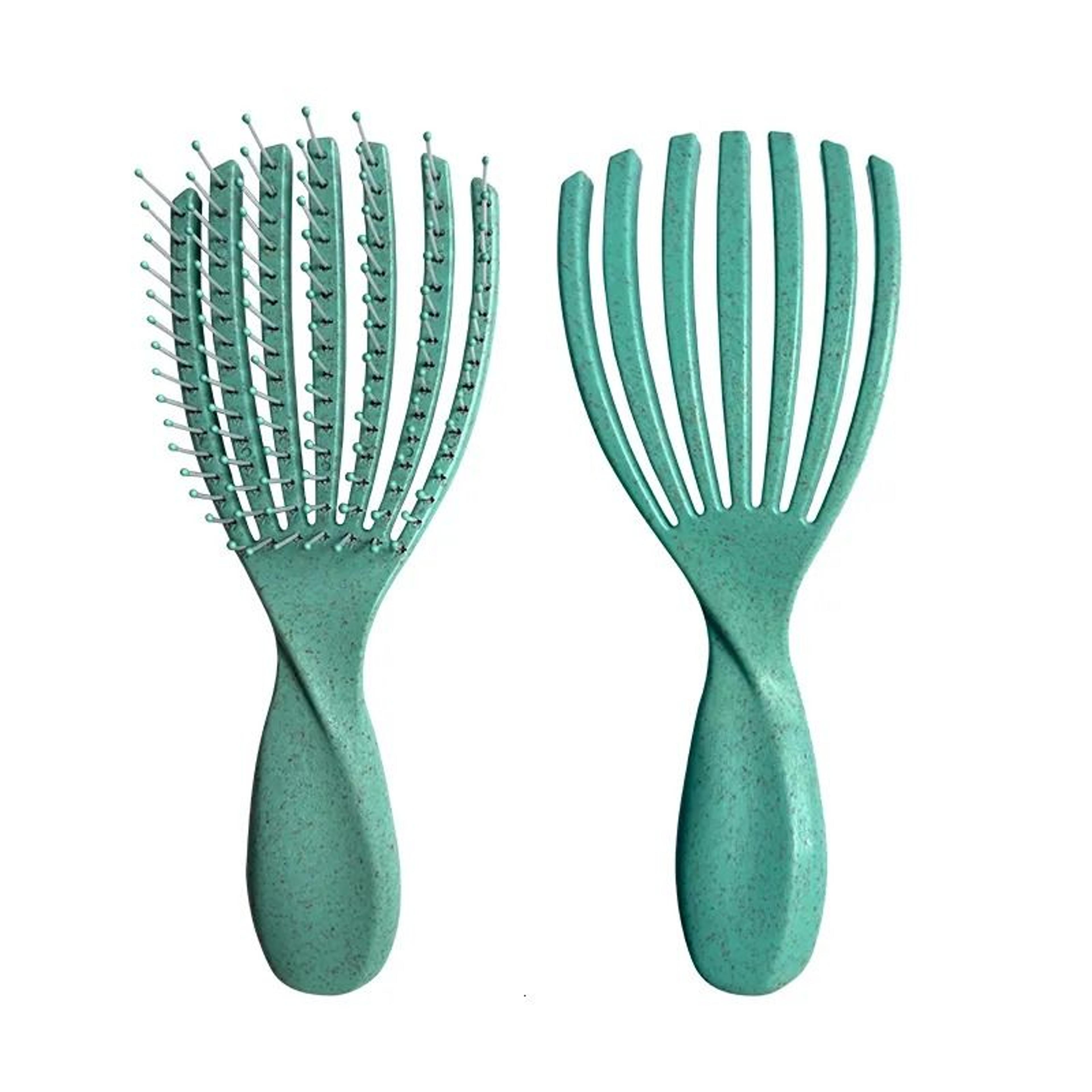 shell hair comb with openwork design anti-static styling and scalp massage