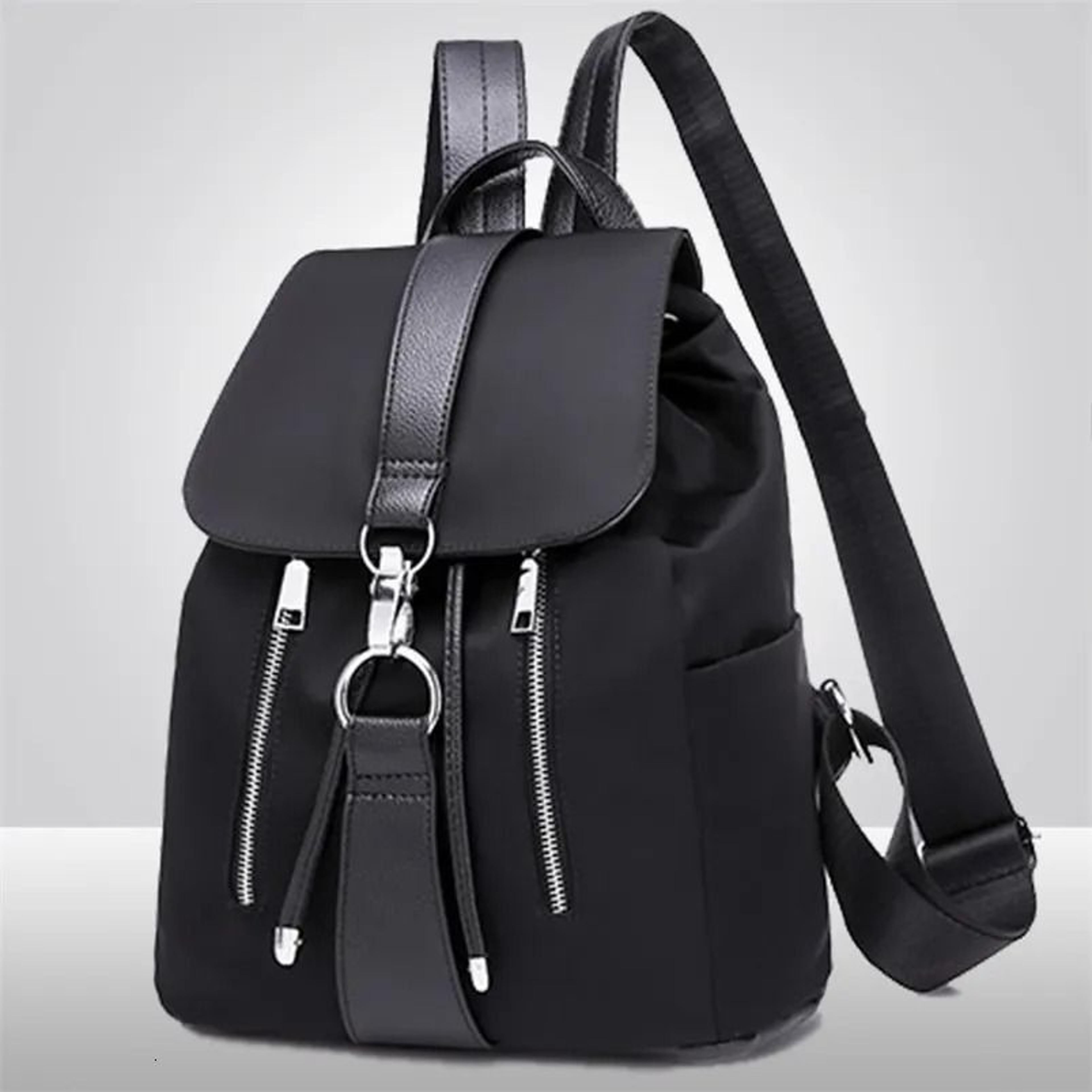 women nylon backpack large capacity school and travel bag