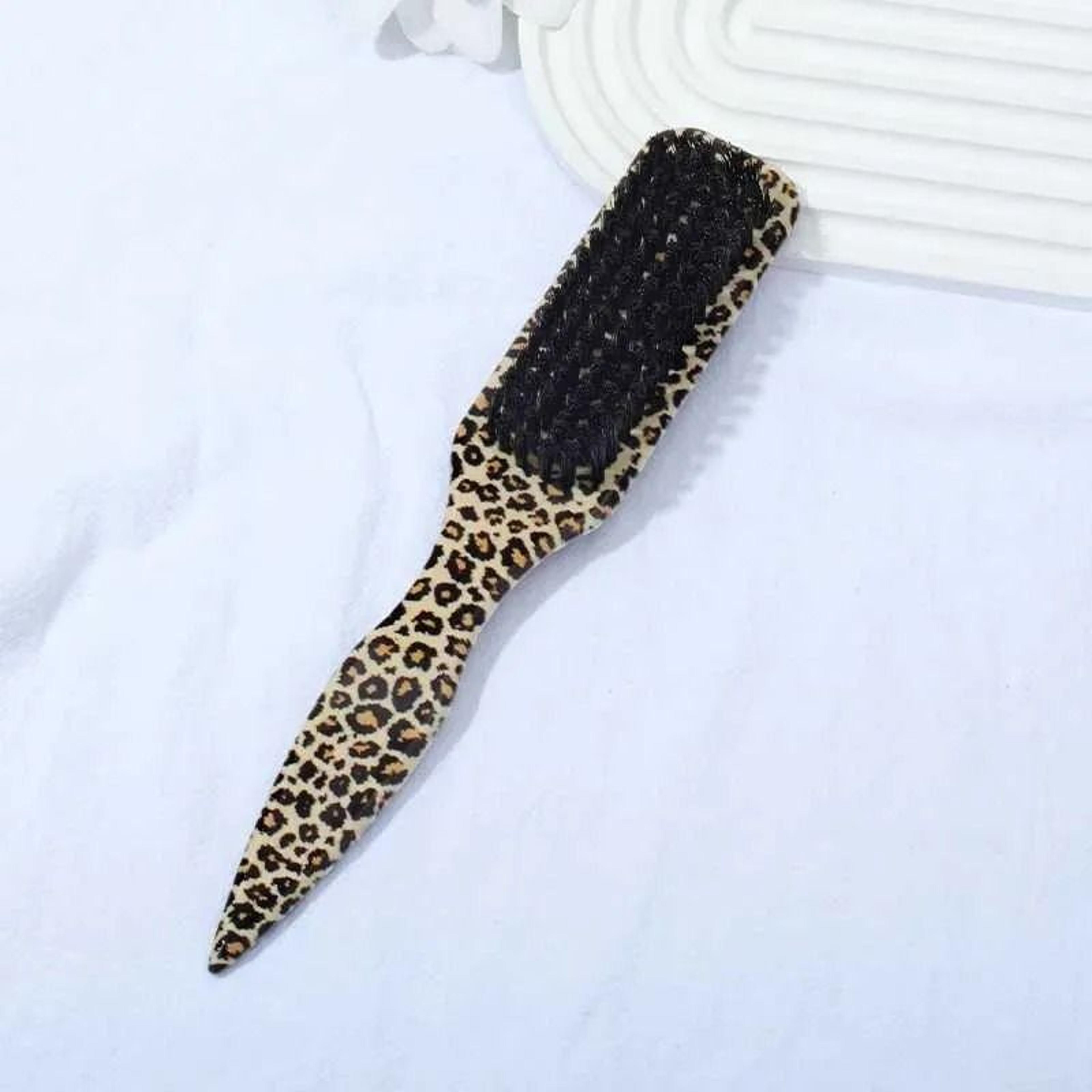 boar bristle hair brush for sleek ponytails buns flyaways and edge control