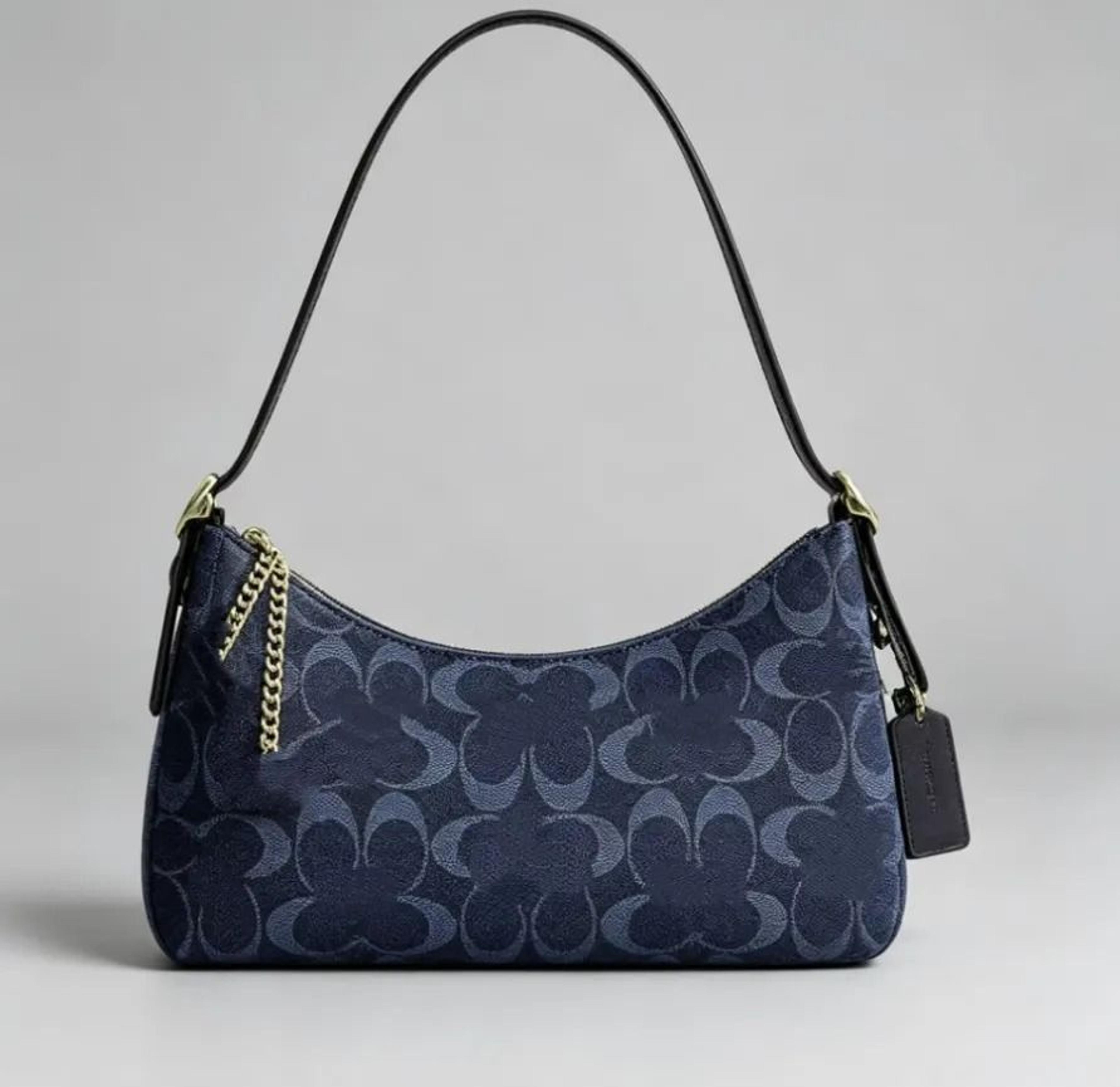 retro geometric hobo bag soft faux leather underarm shoulder handbag with metal pendant