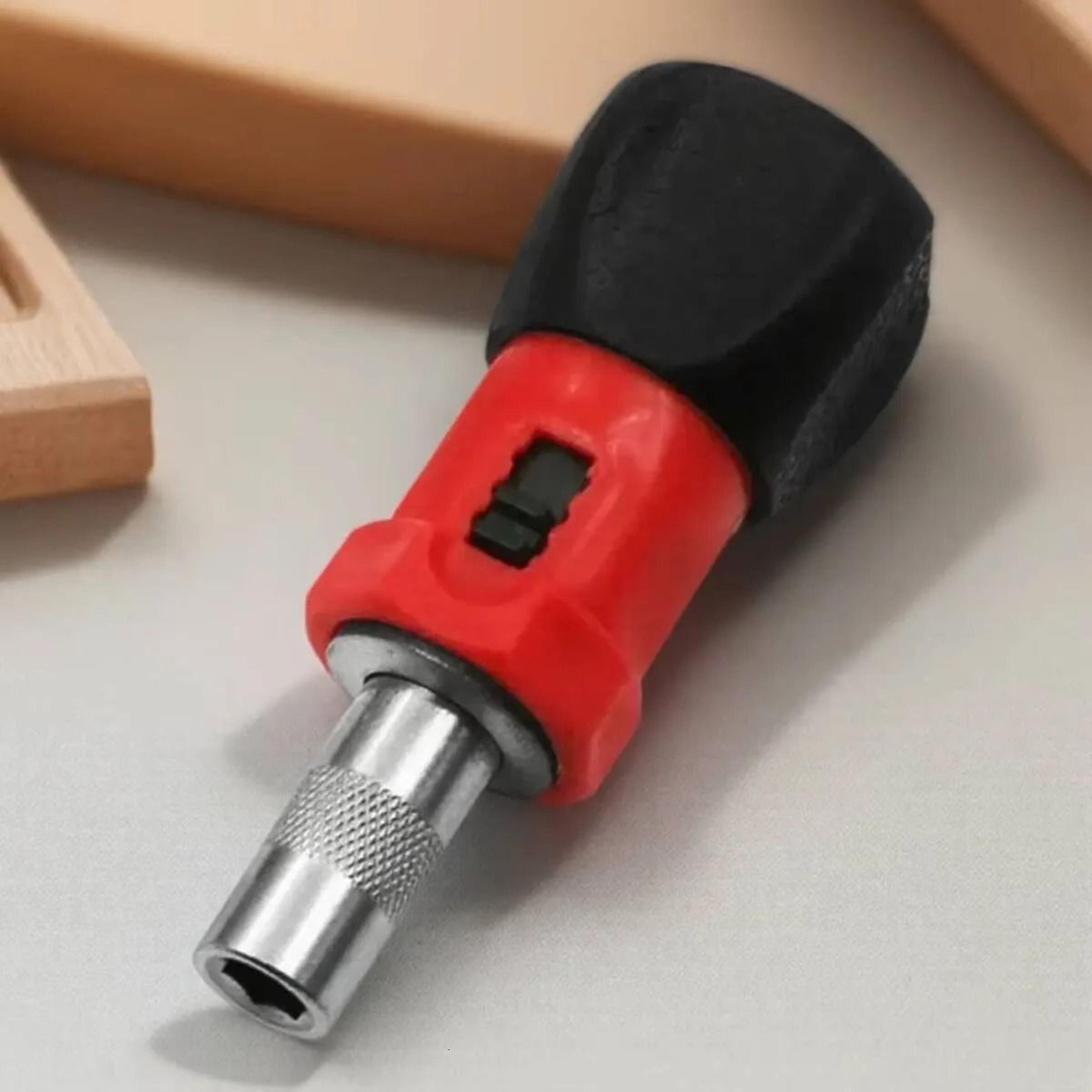 hex screwdriver bit holder with ratchet-compatible steel handle