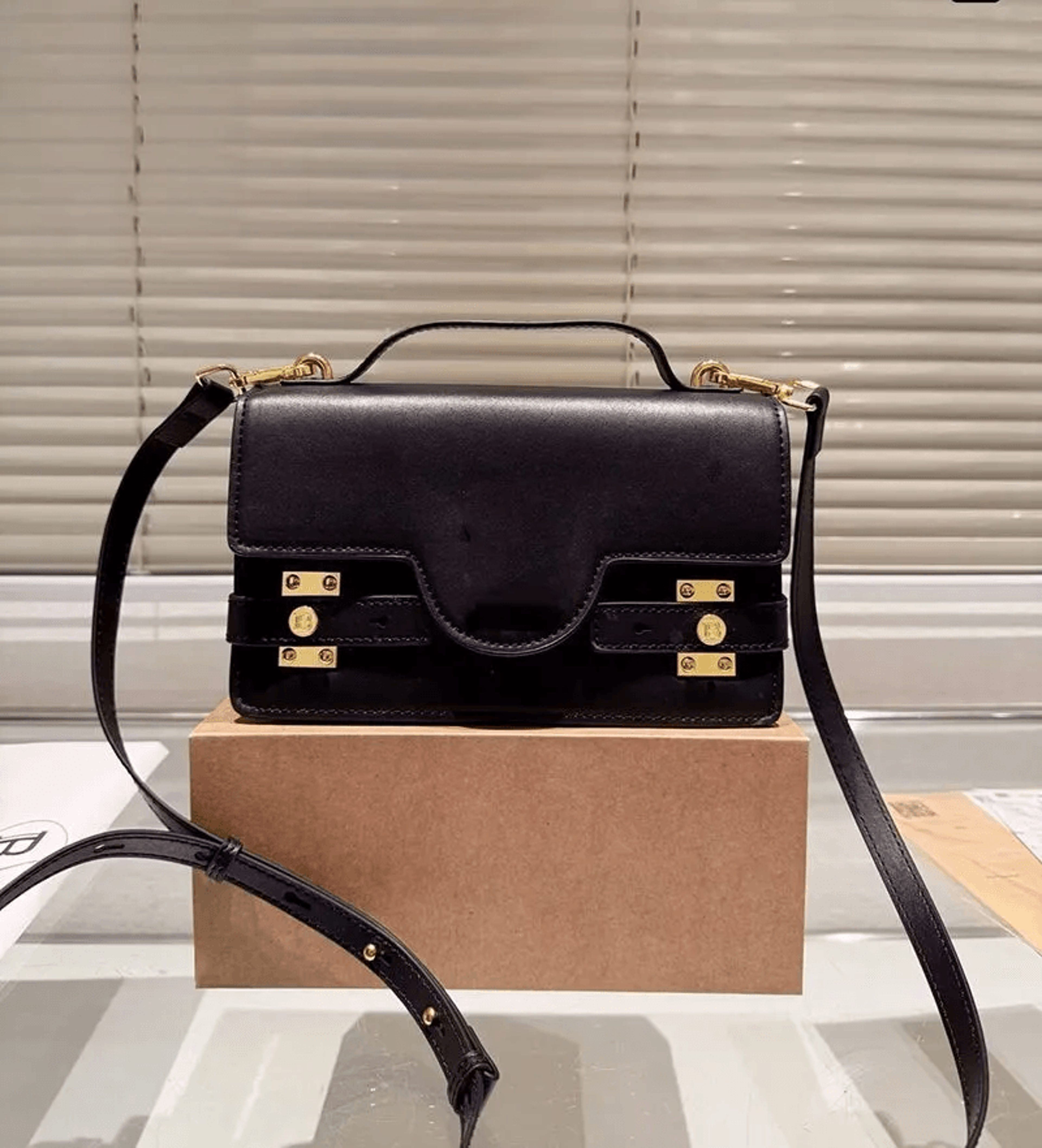 classic logo crossbody bag with adjustable strap