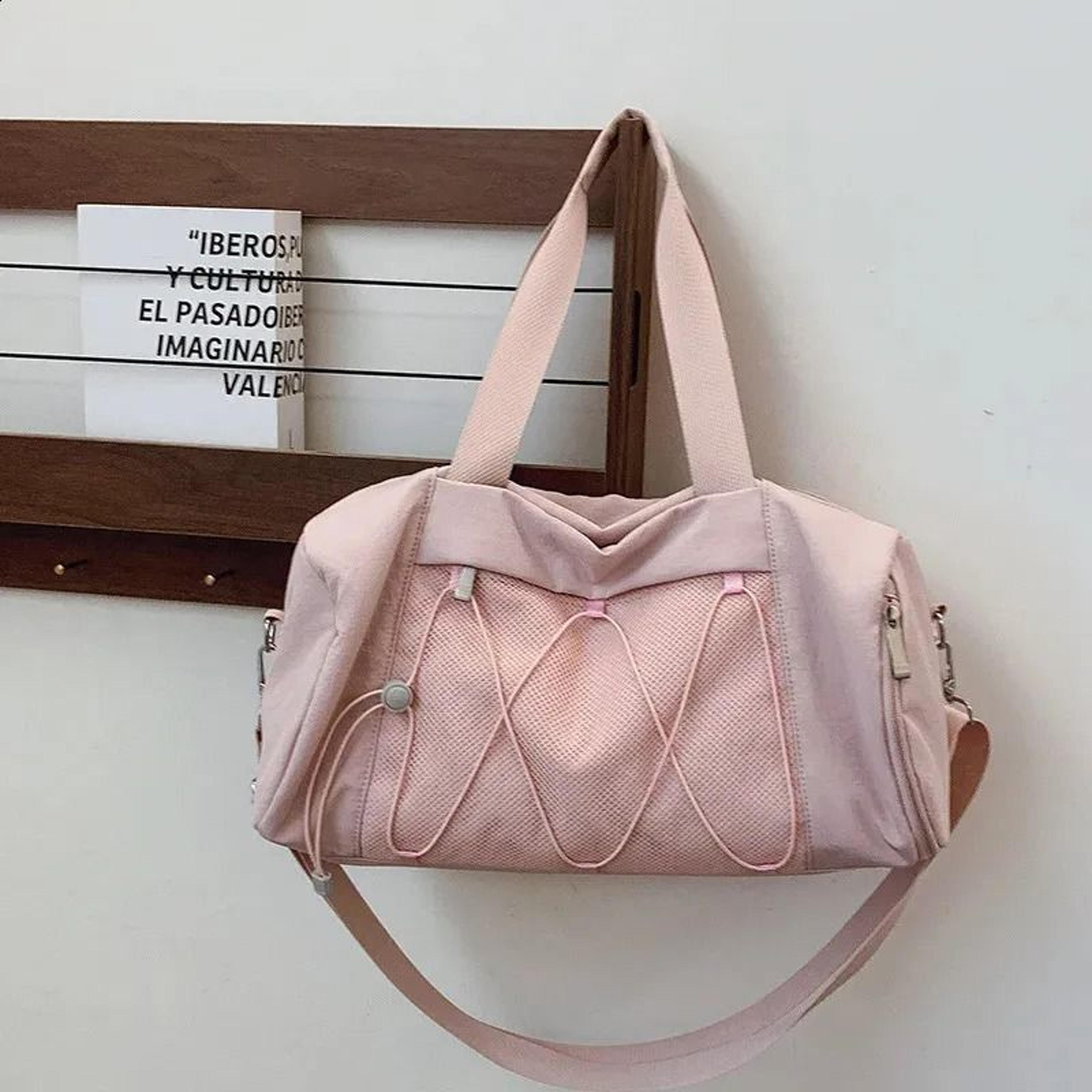 women gym duffel bag with shoe pocket and wet dry compartments