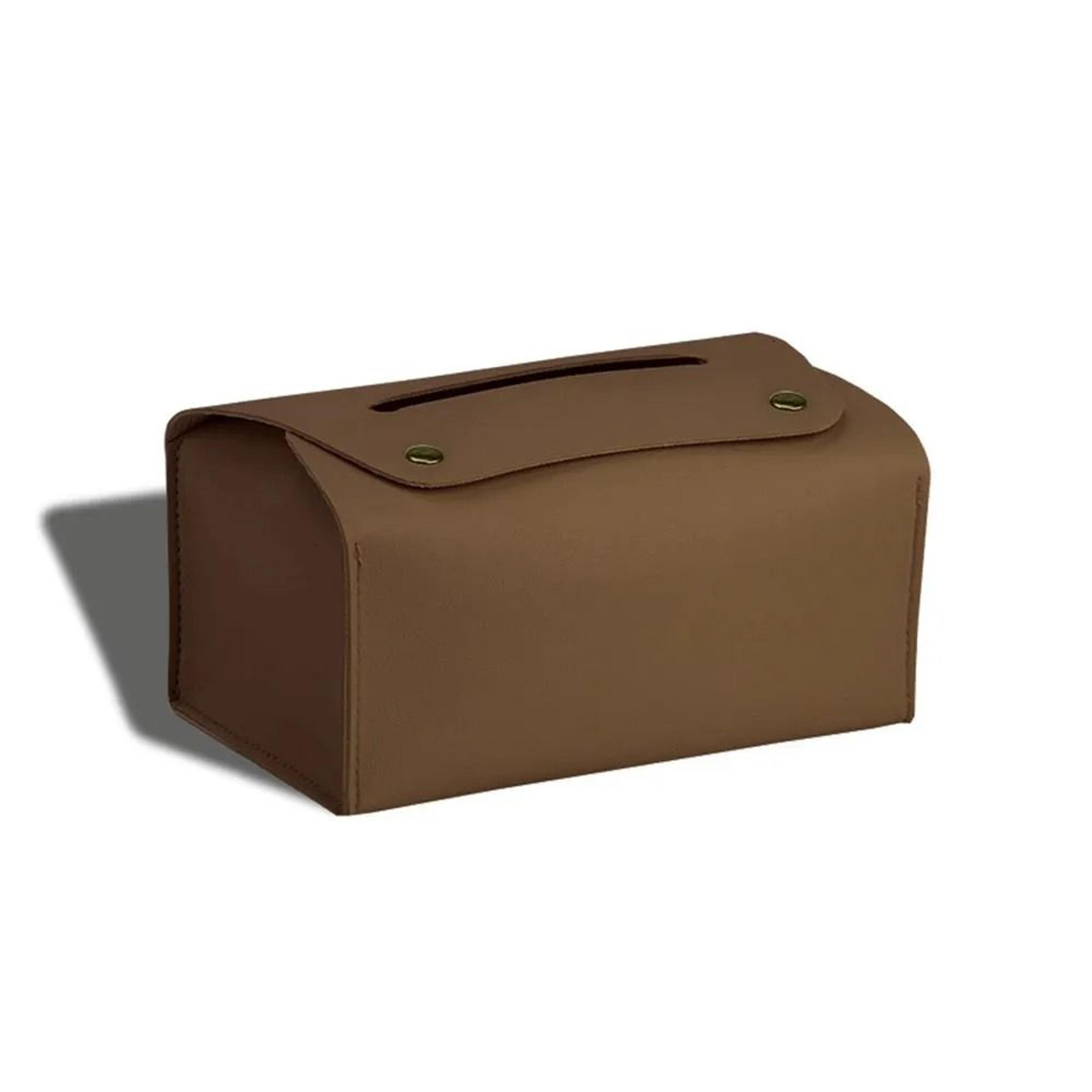 pu leather tissue box holder and household organizer