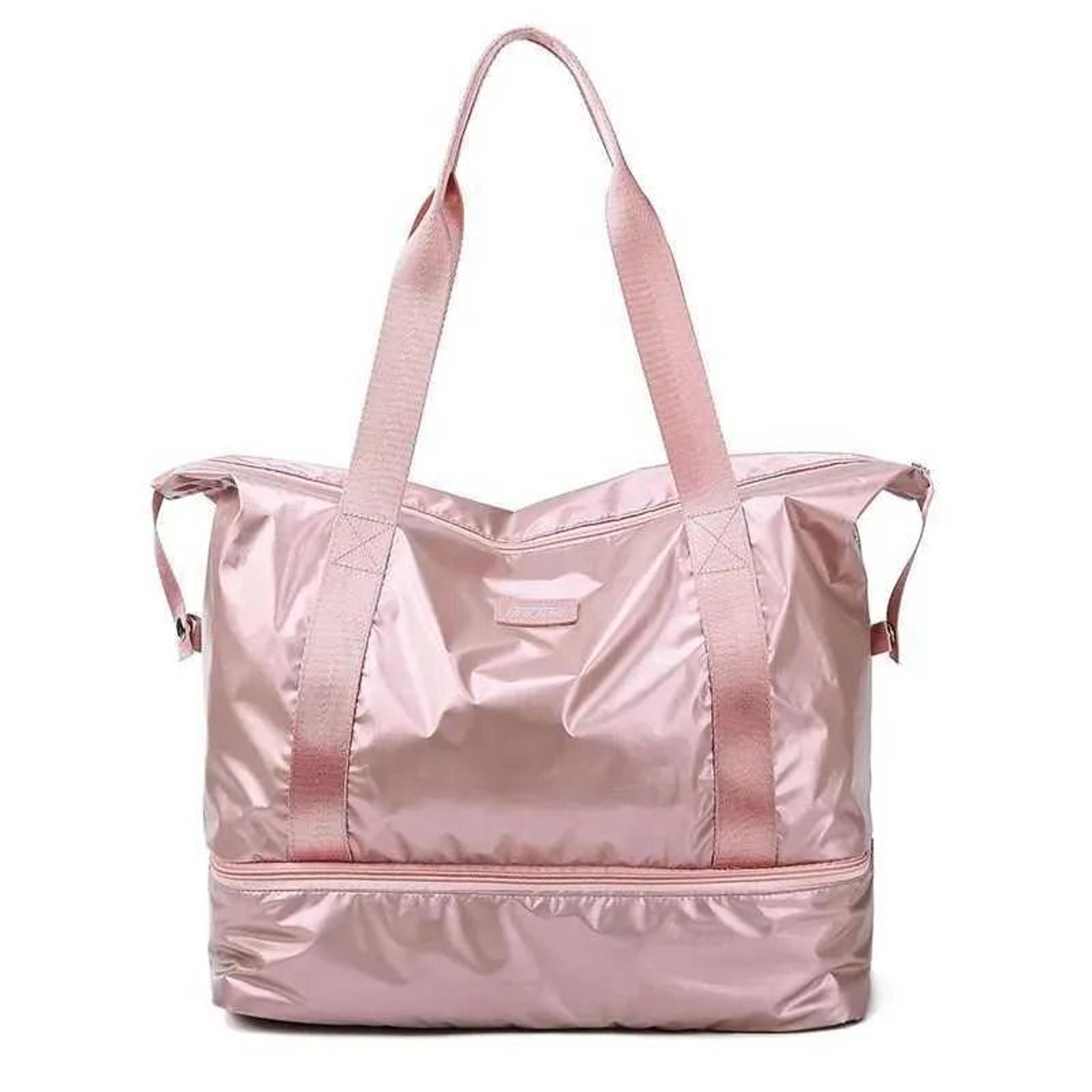 travel tote bag with shoe compartment for gym and weekend trips
