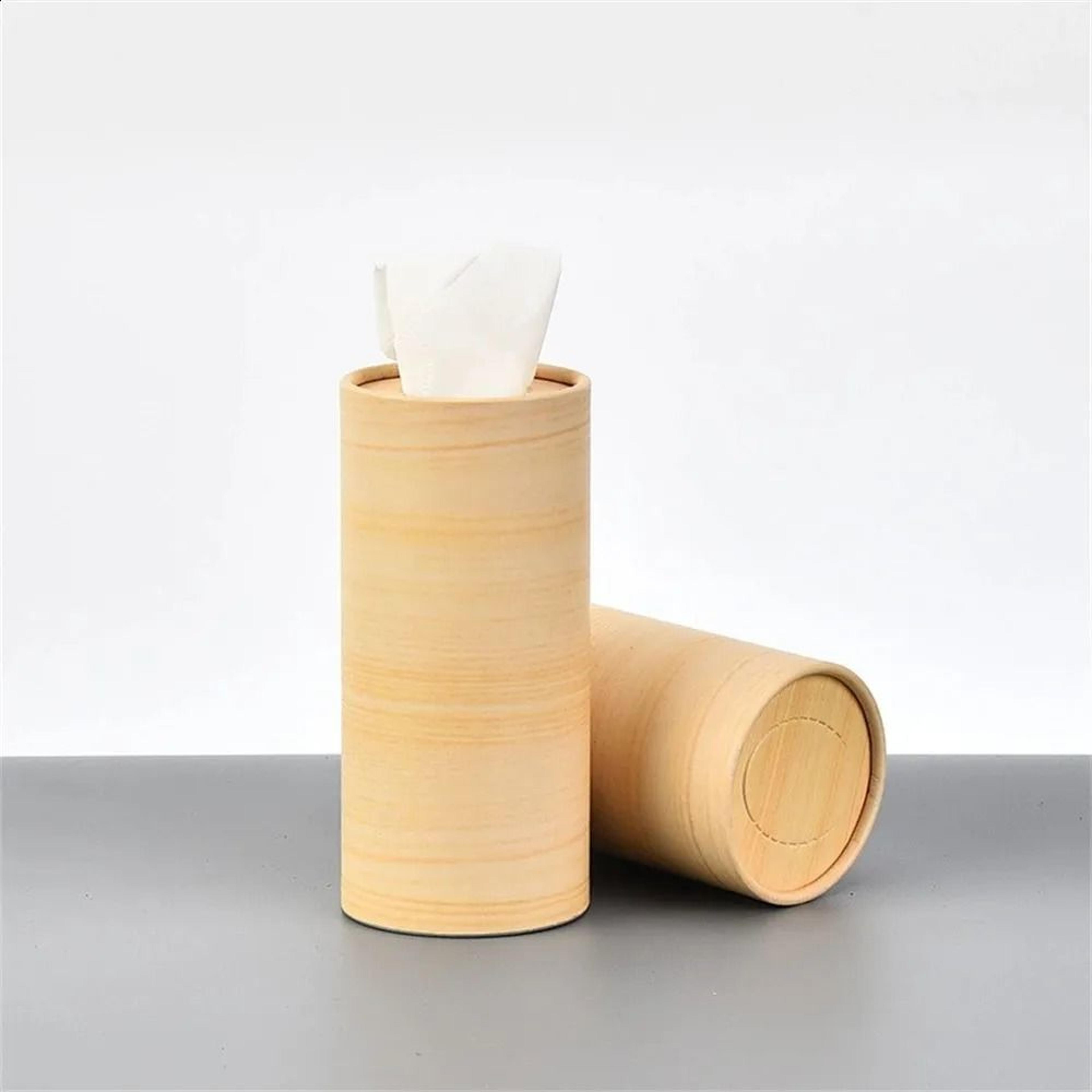 cylindrical tissue box roll paper holder for car and home