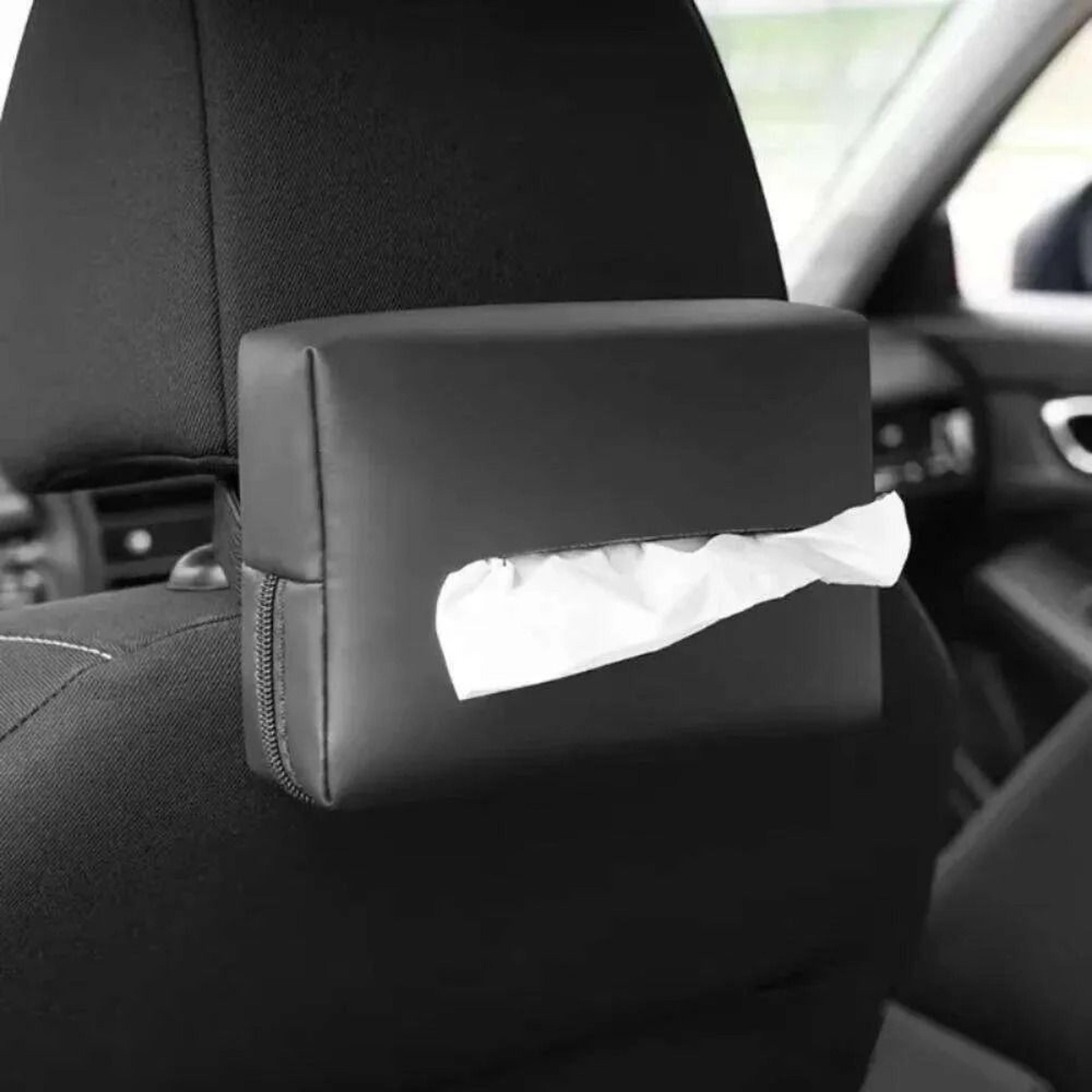 car seat organizer with tissue box holder and adjustable straps