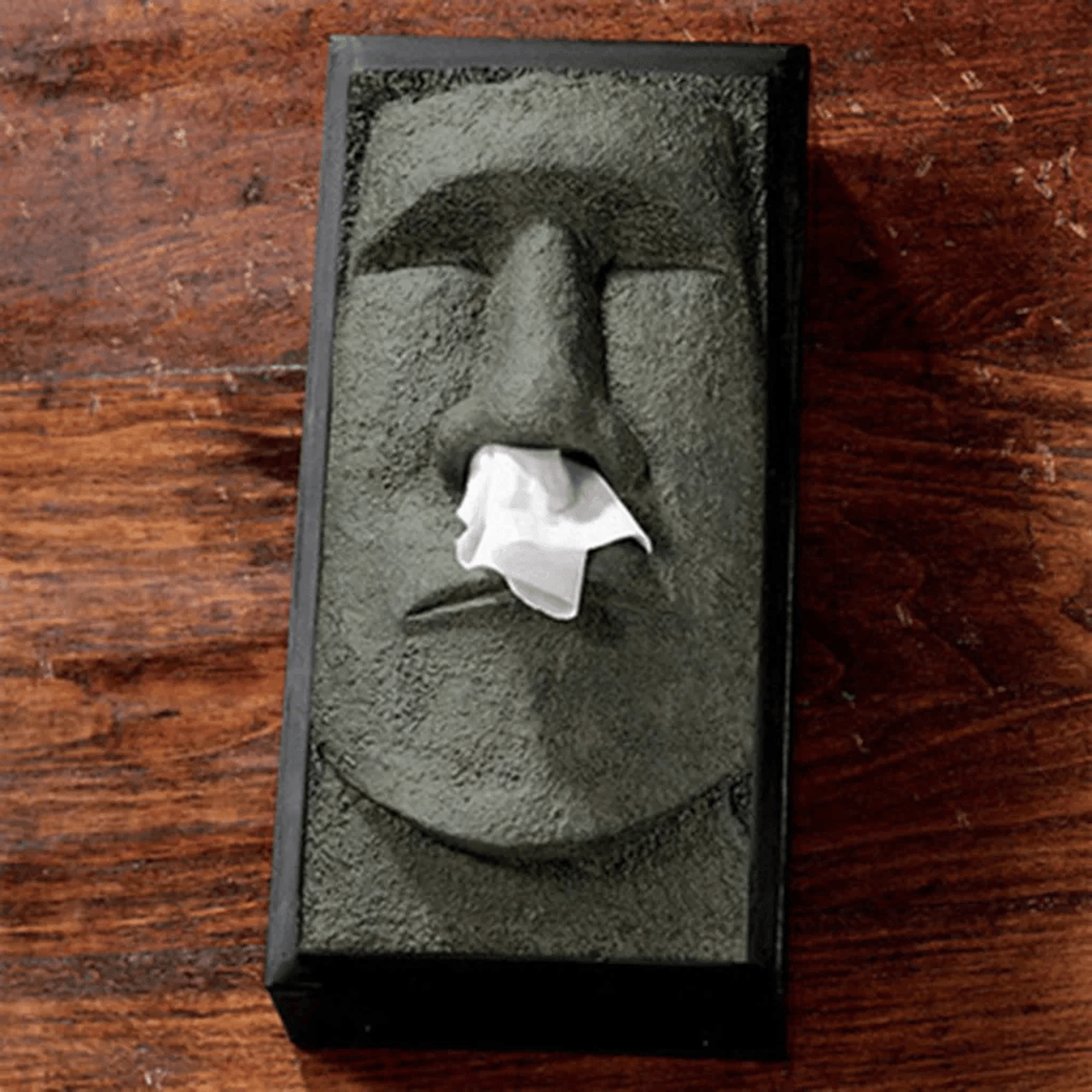 easter island facial tissue box holder retro tissue dispenser cover