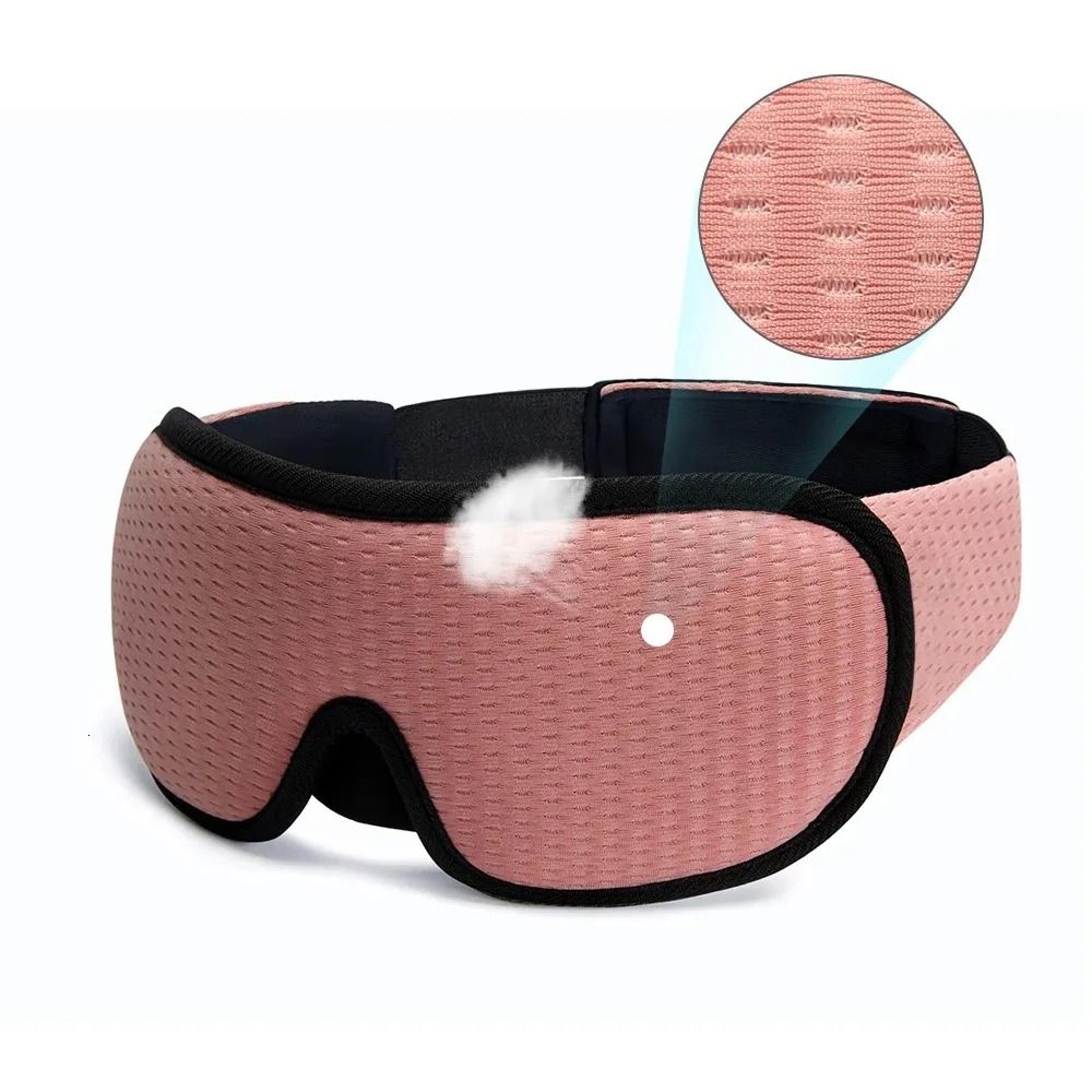 sleep mask with contoured eye cups and adjustable strap
