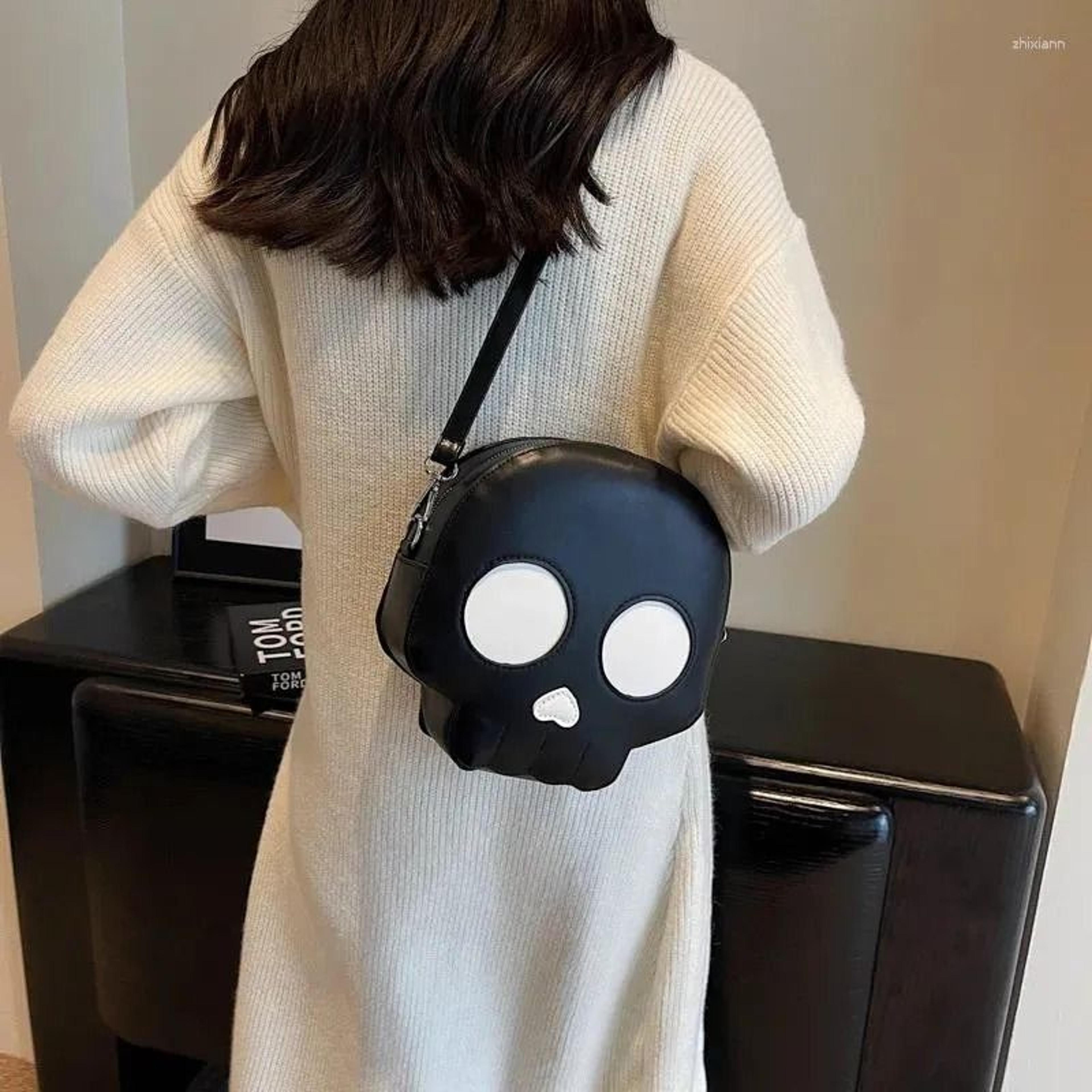 halloween crossbody bag with extra large circular design and adjustable strap