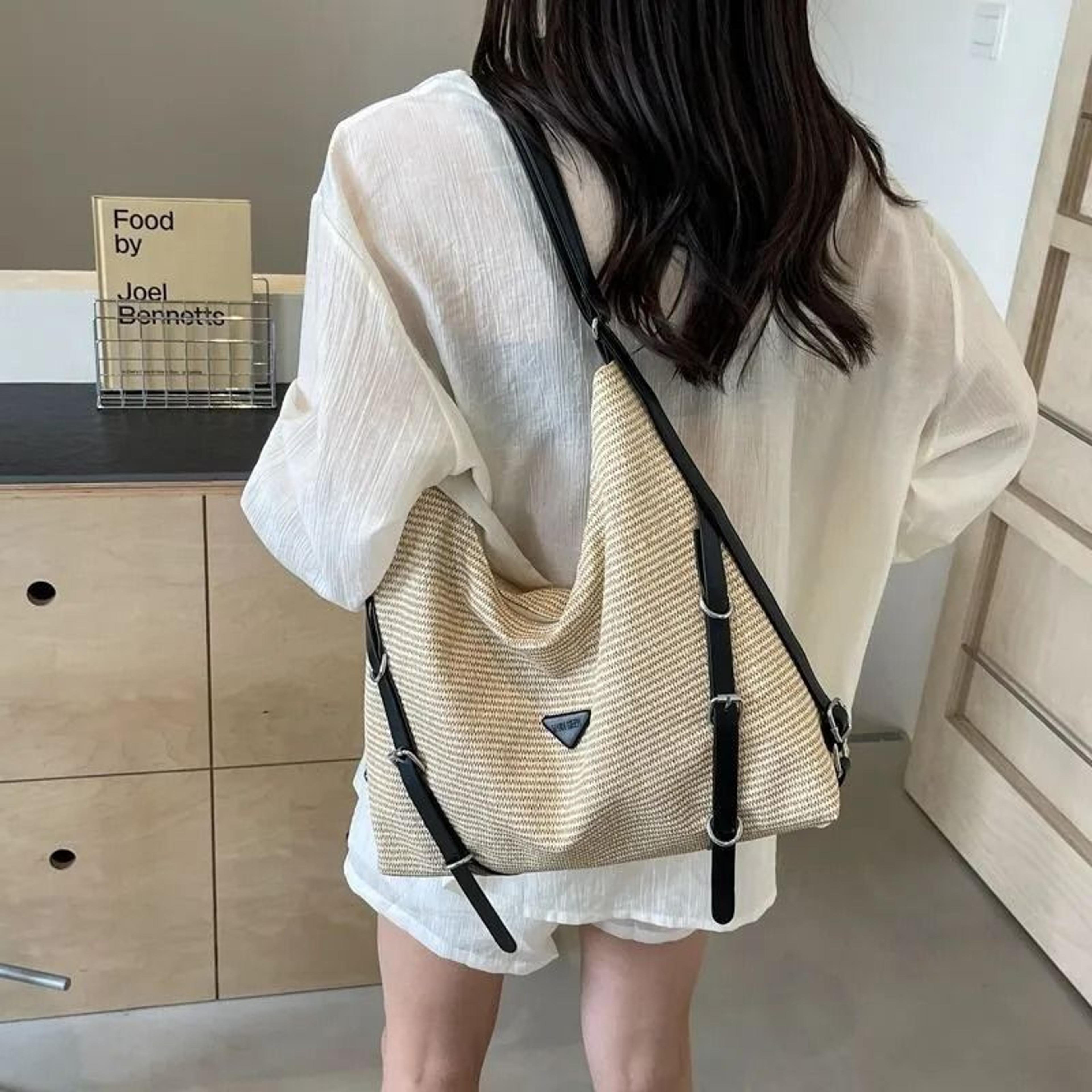vintage large capacity crossbody tote bag for women