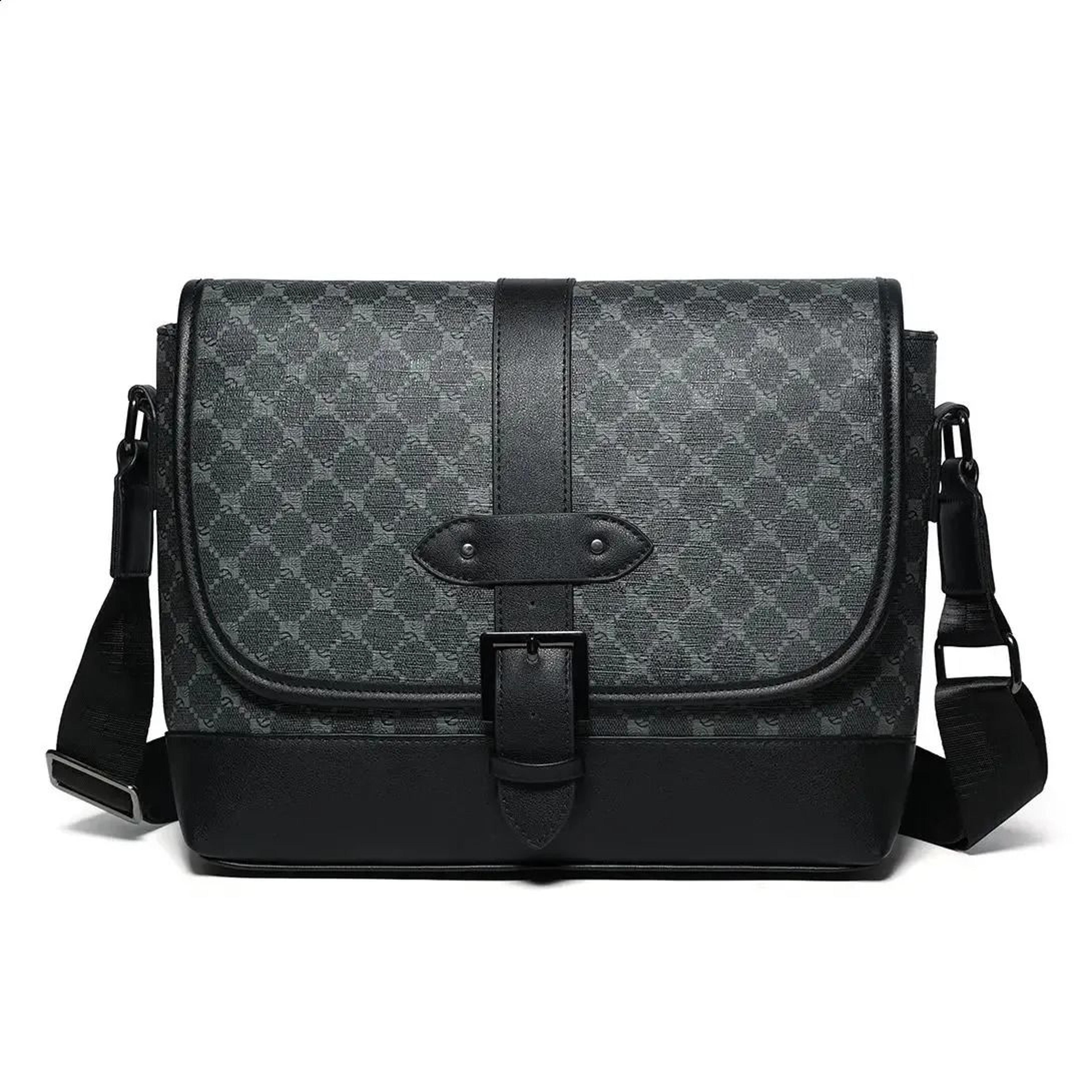 leather crossbody bag for men with adjustable shoulder strap