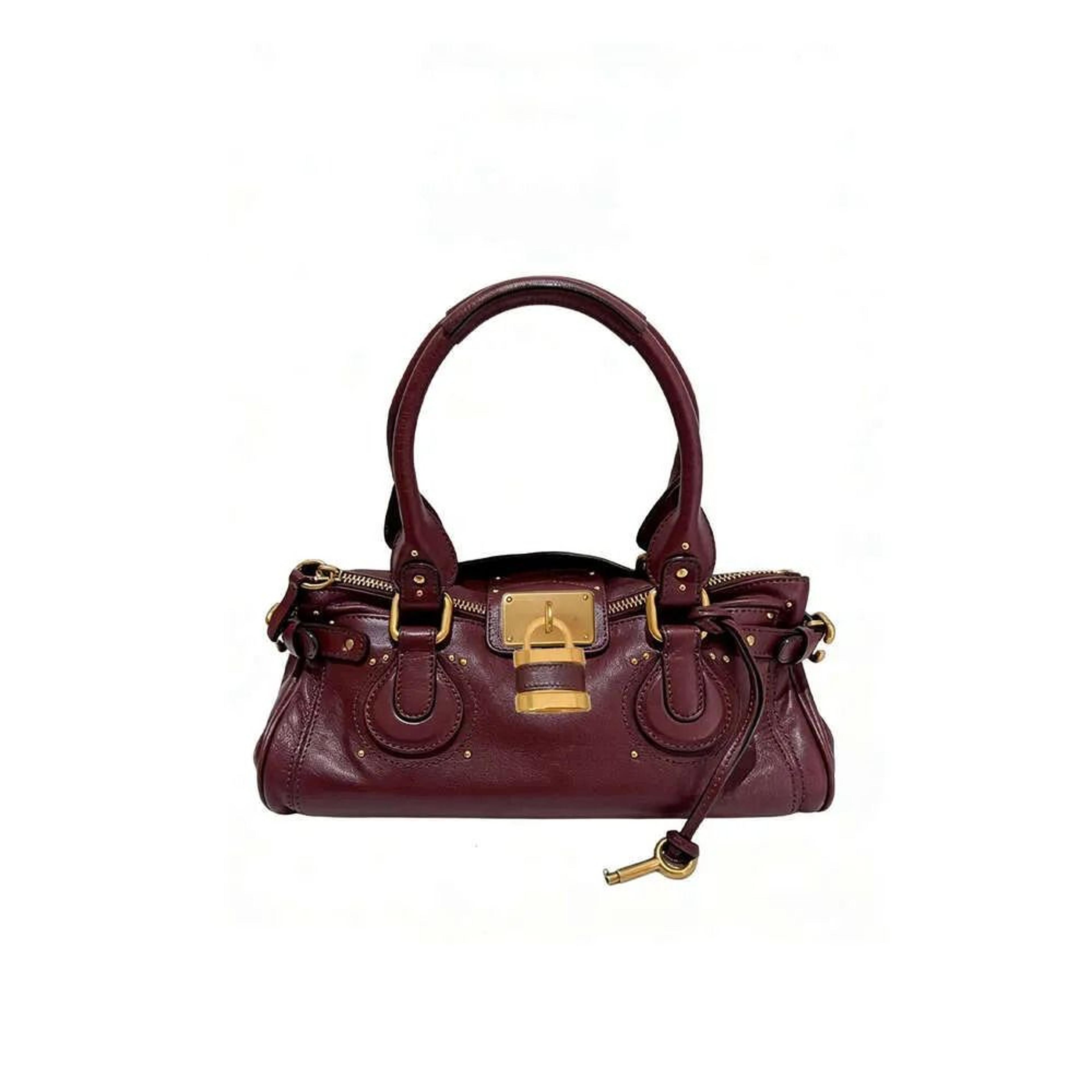 women tote shoulder bag with classic retro lock design