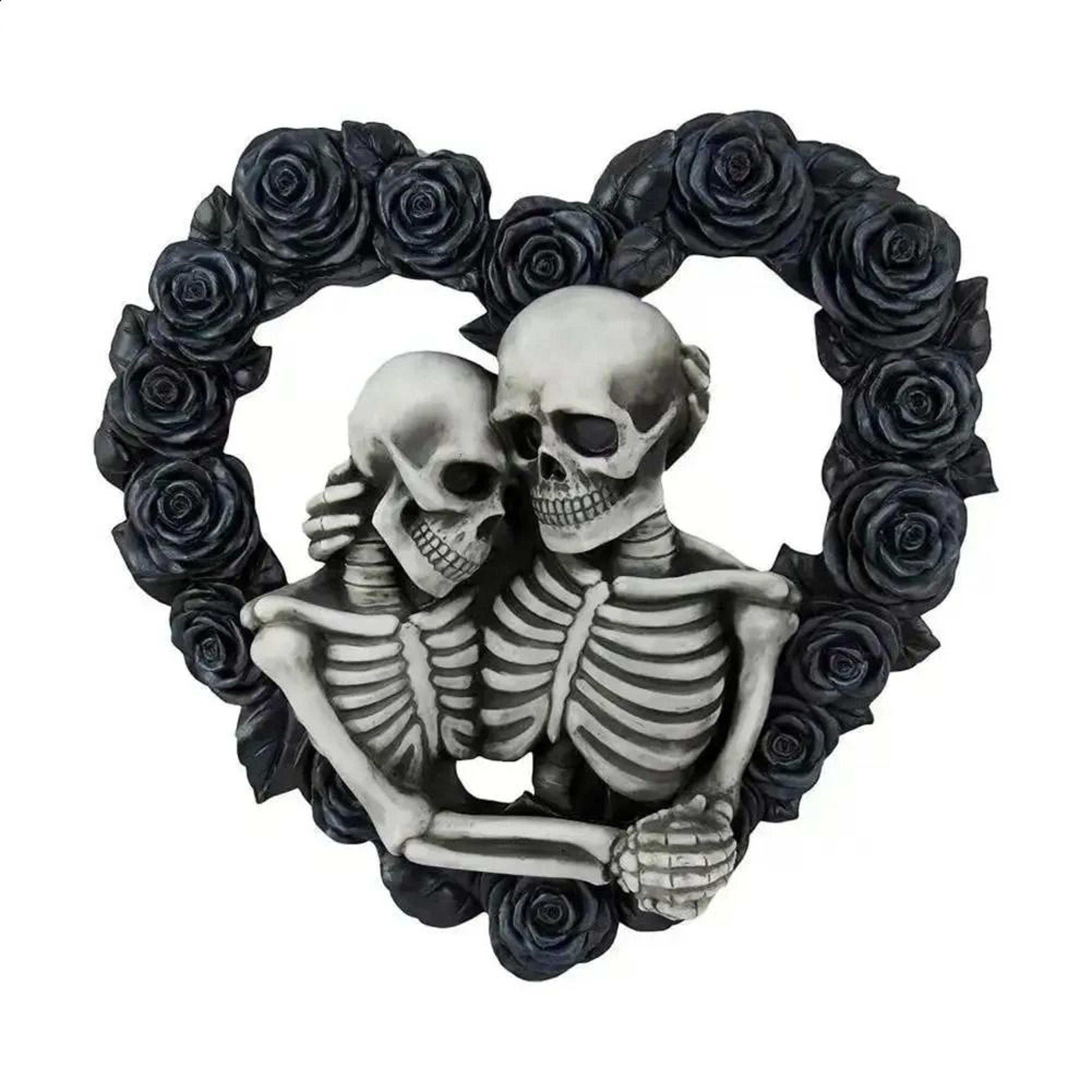 skeleton couple acrylic halloween skull pendant decoration