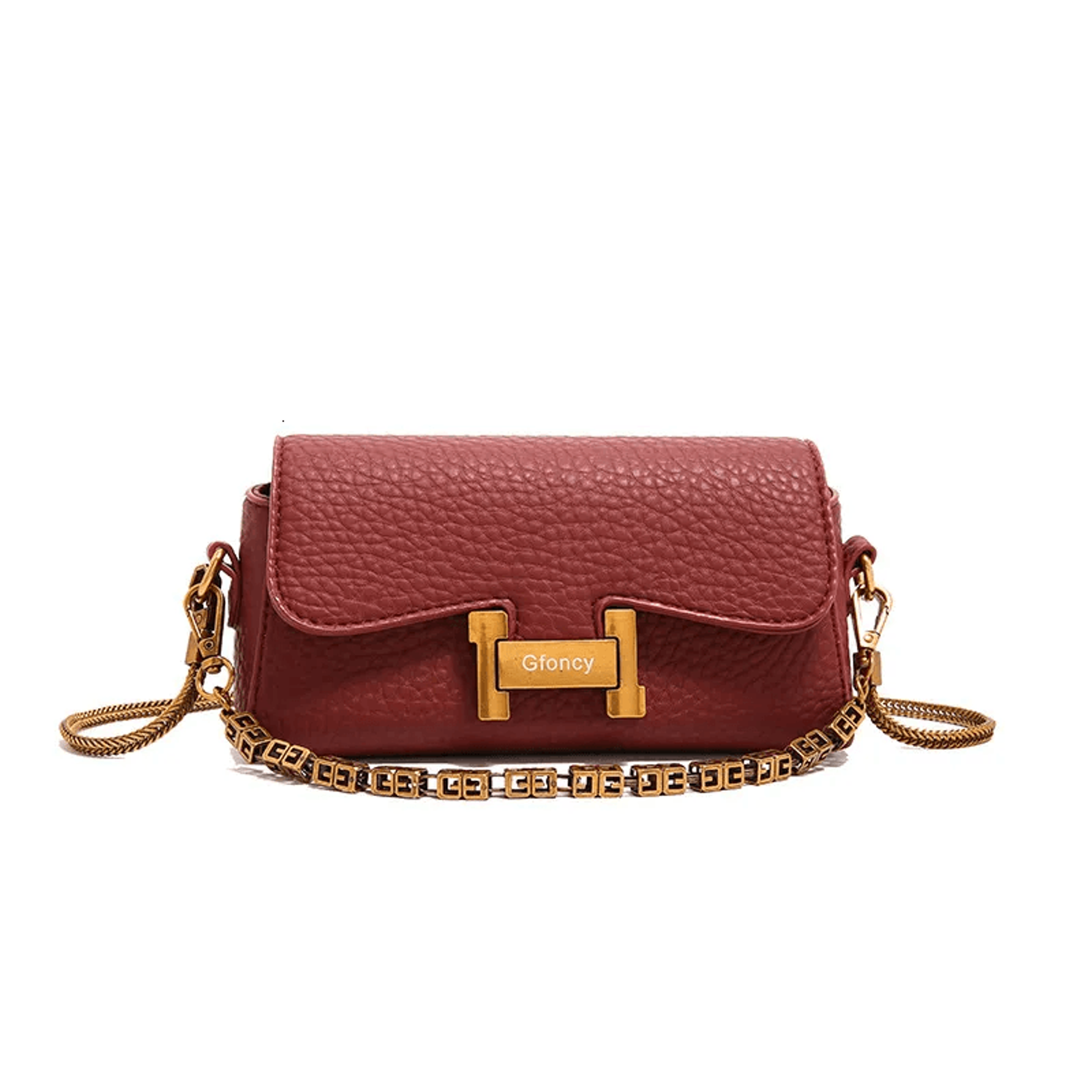 small square crossbody shoulder bag with adjustable chain strap