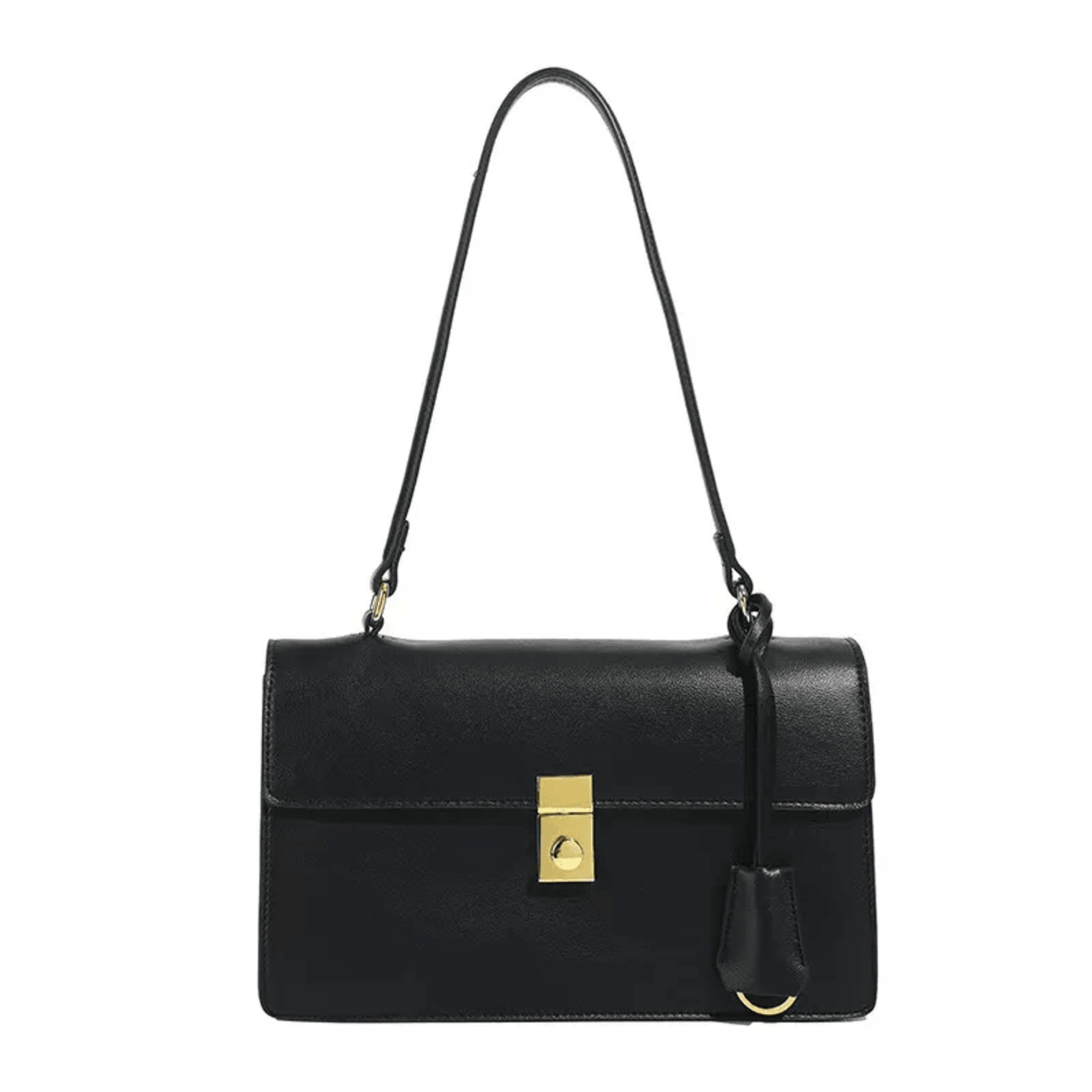 women genuine leather shoulder bag small square underarm crossbody purse