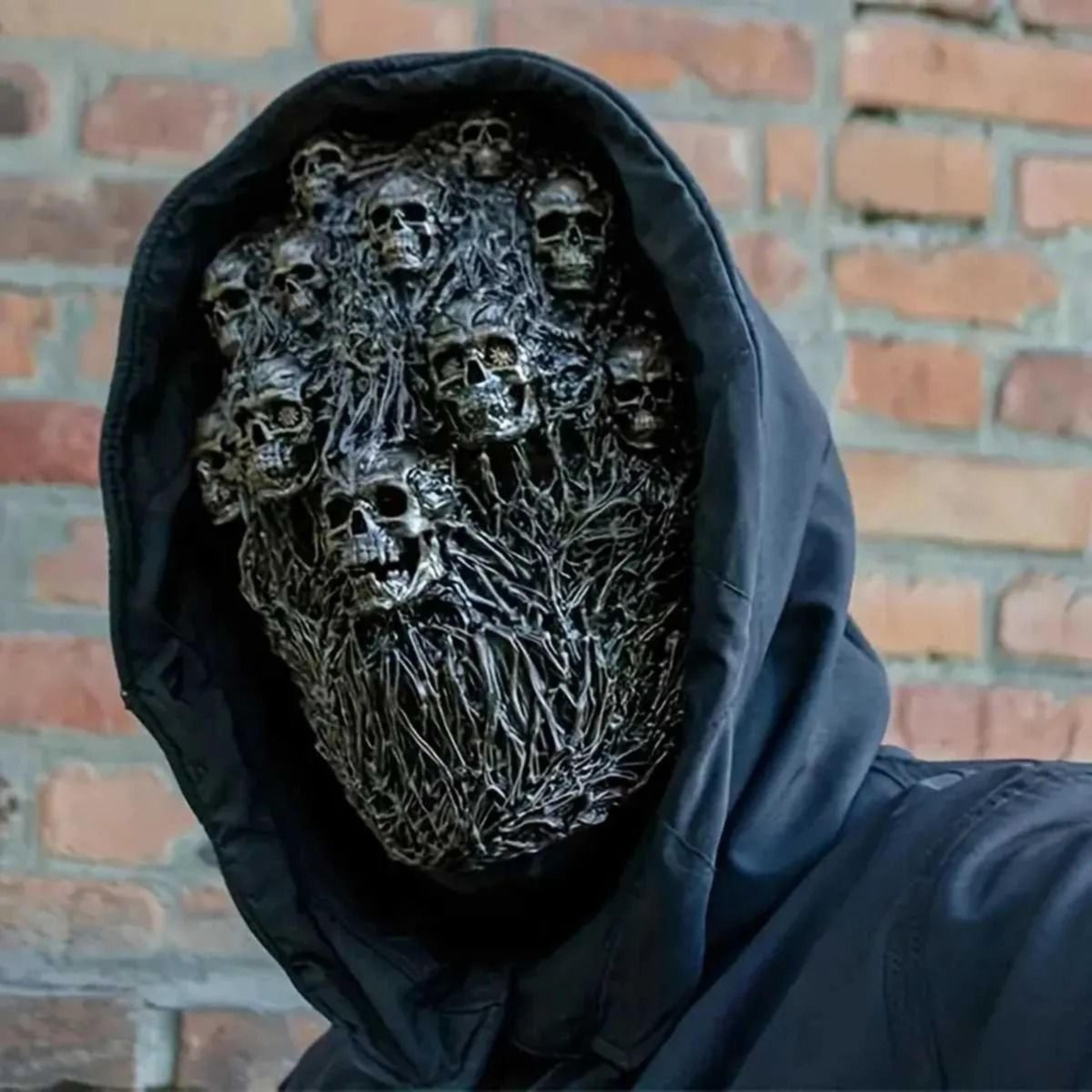 steam skeleton halloween mask for men's cosplay and masquerade parties