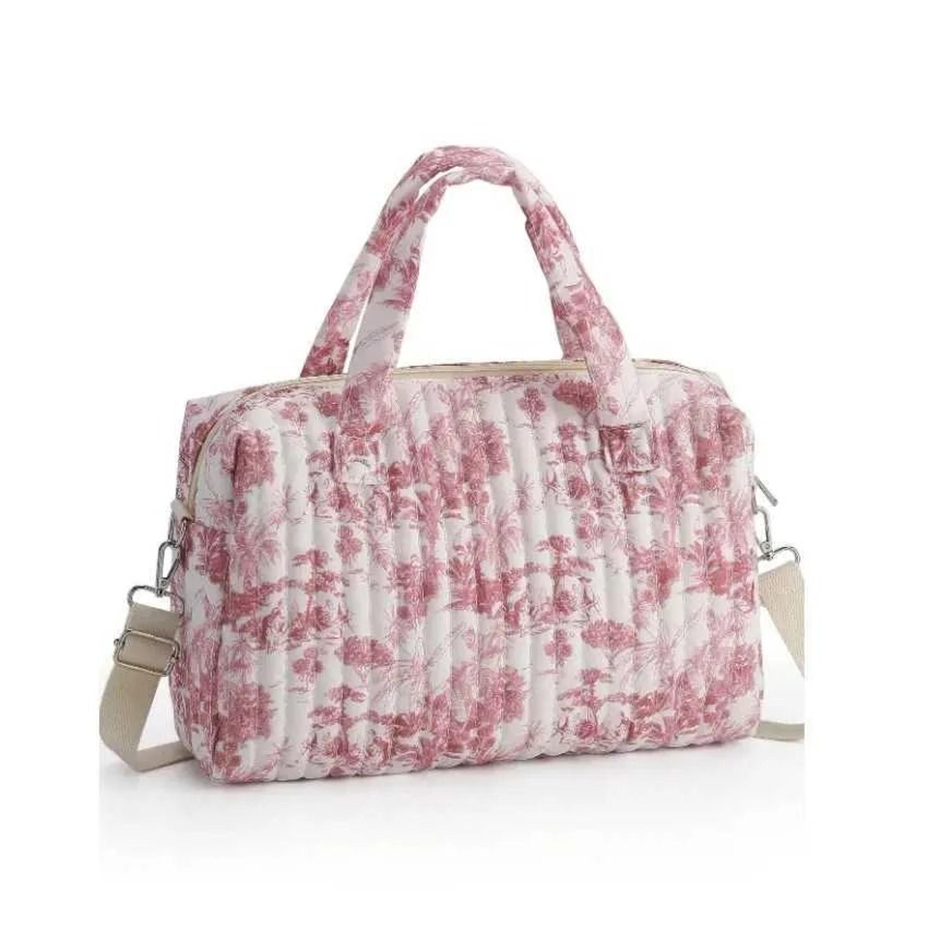 large capacity diaper bag tote with multiple compartments for baby essentials and travel