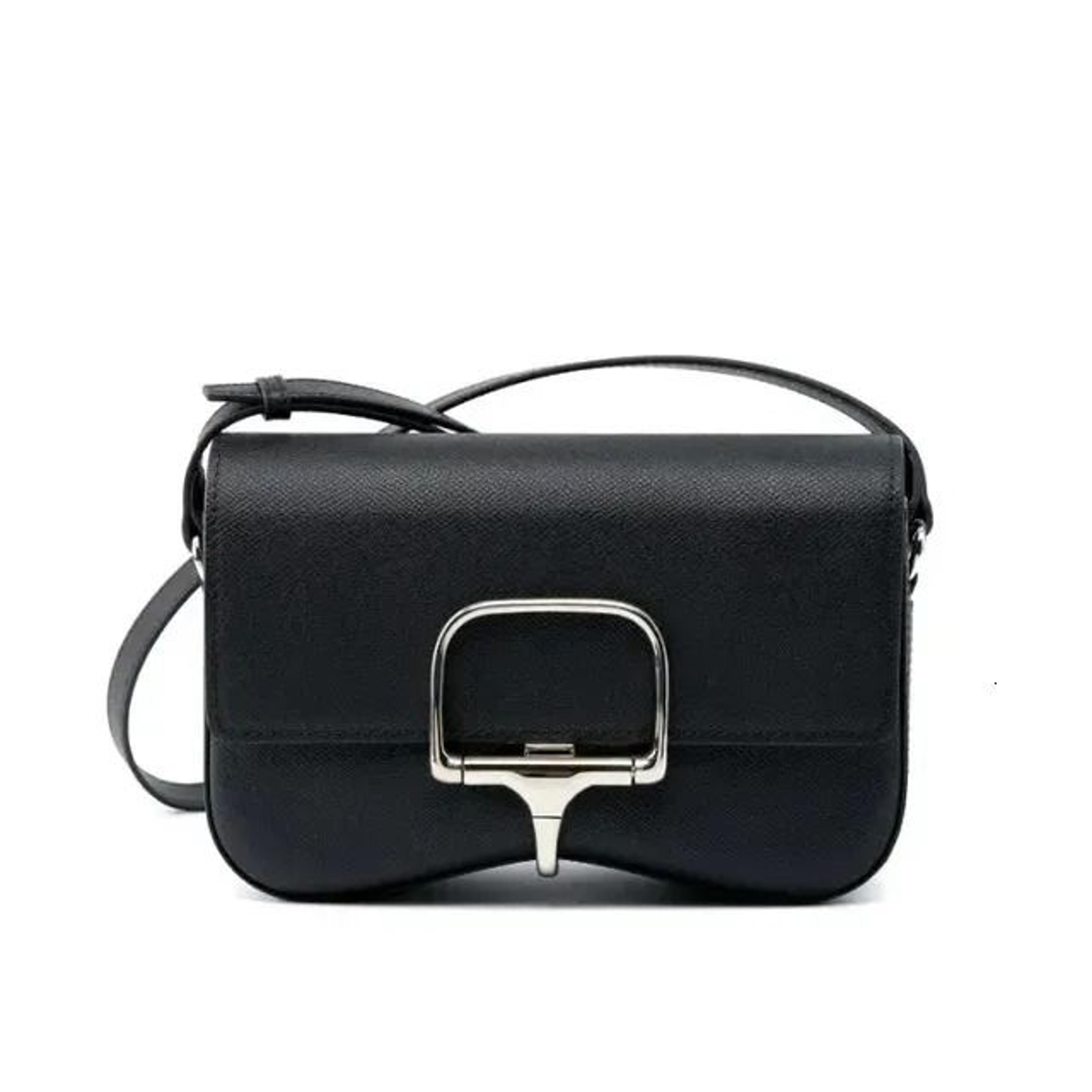 women genuine cowhide leather crossbody saddle bag with adjustable strap