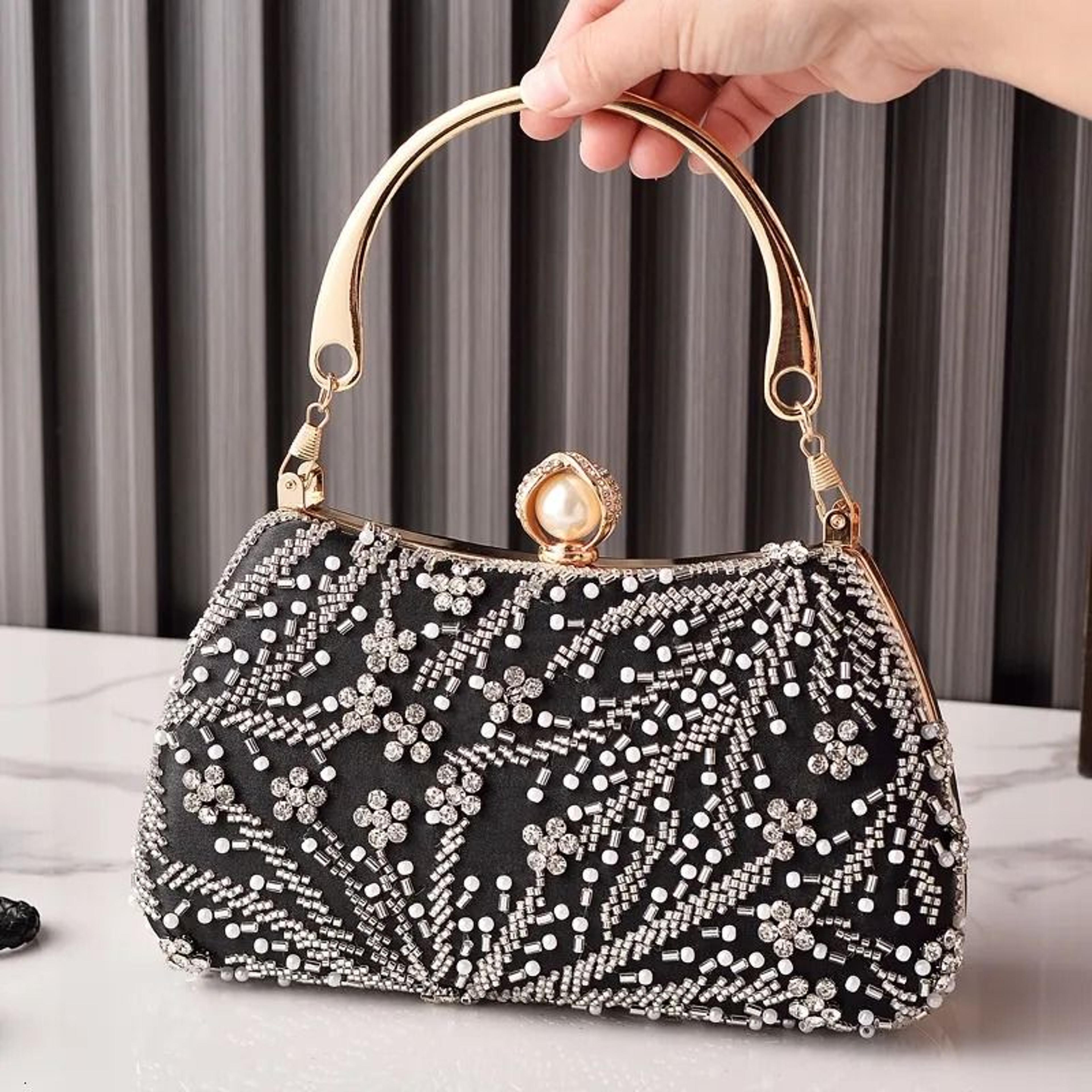 women beaded evening clutch bag with embroidery for weddings and parties