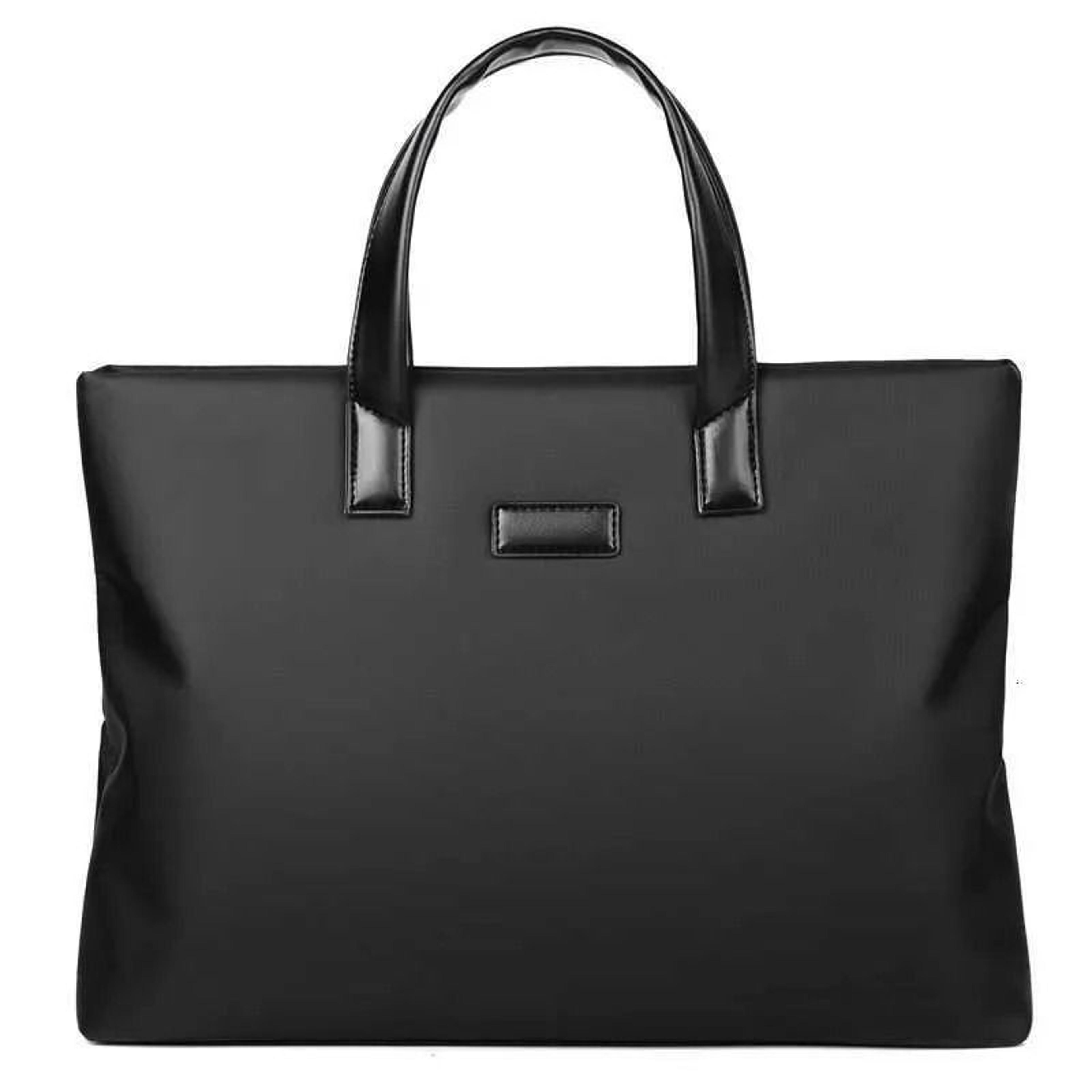 men business briefcase with zipper closure and multiple compartments