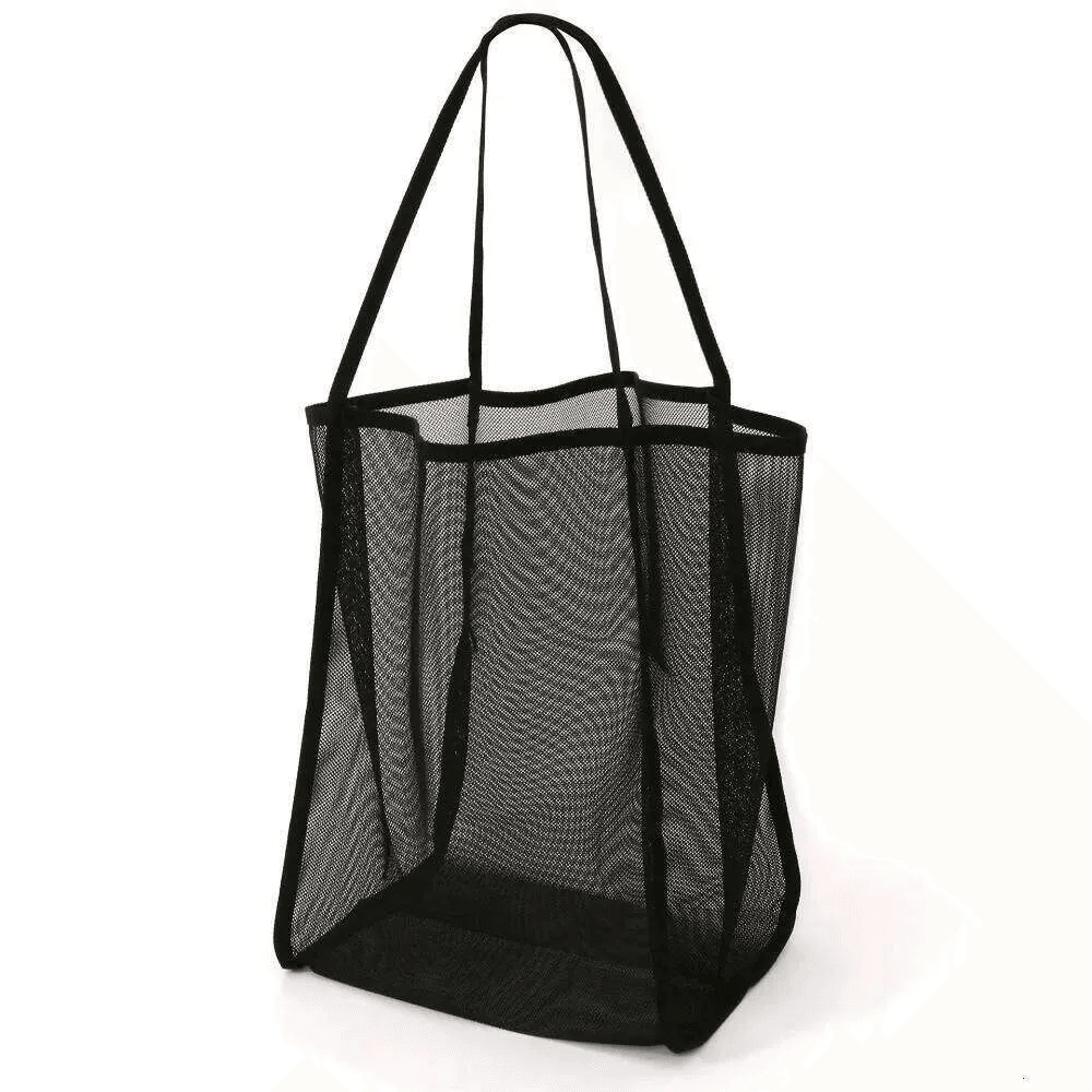 foldable mesh beach tote bag for swimming gear and toy storage