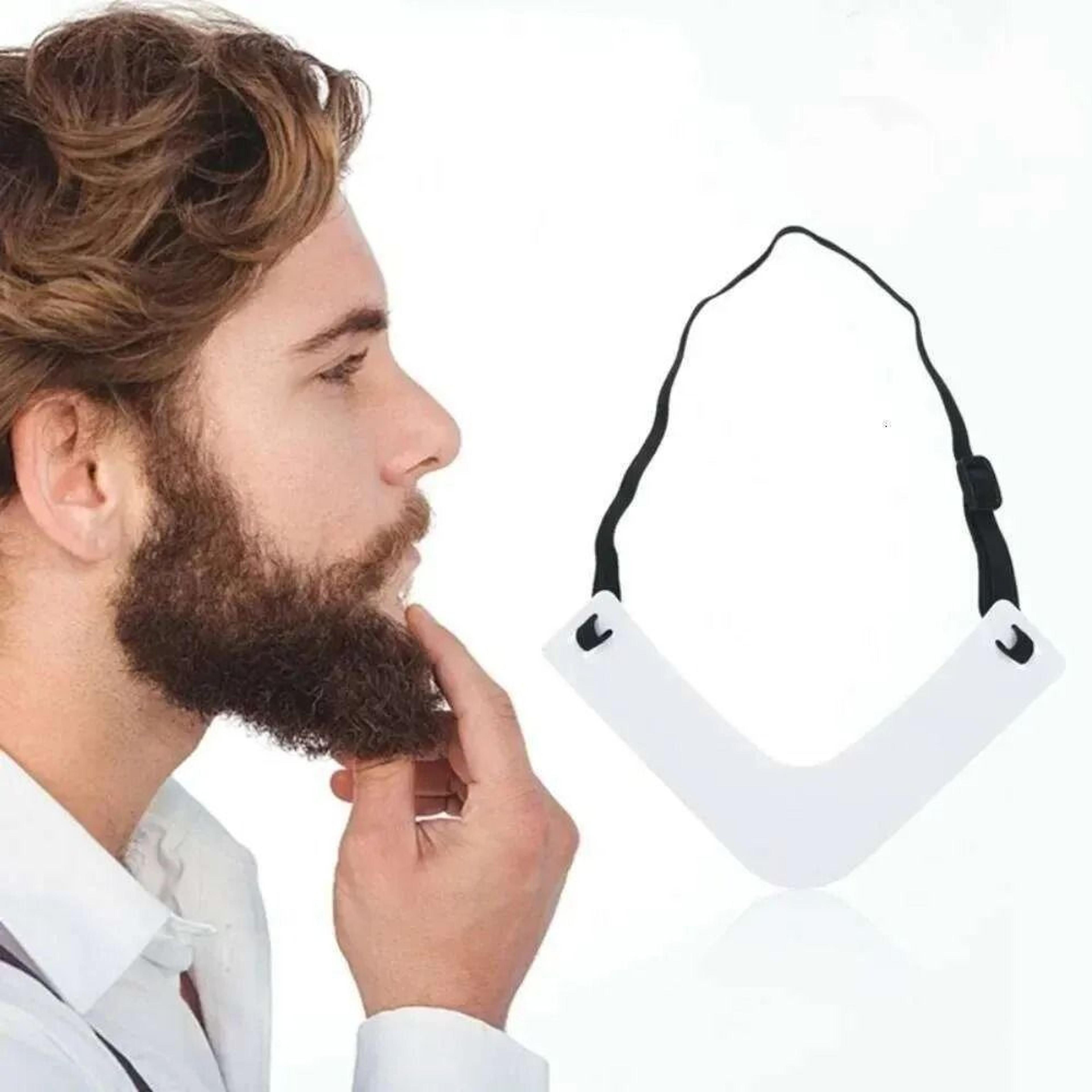 beard shaping template for symmetrical beard trimming and neckline grooming