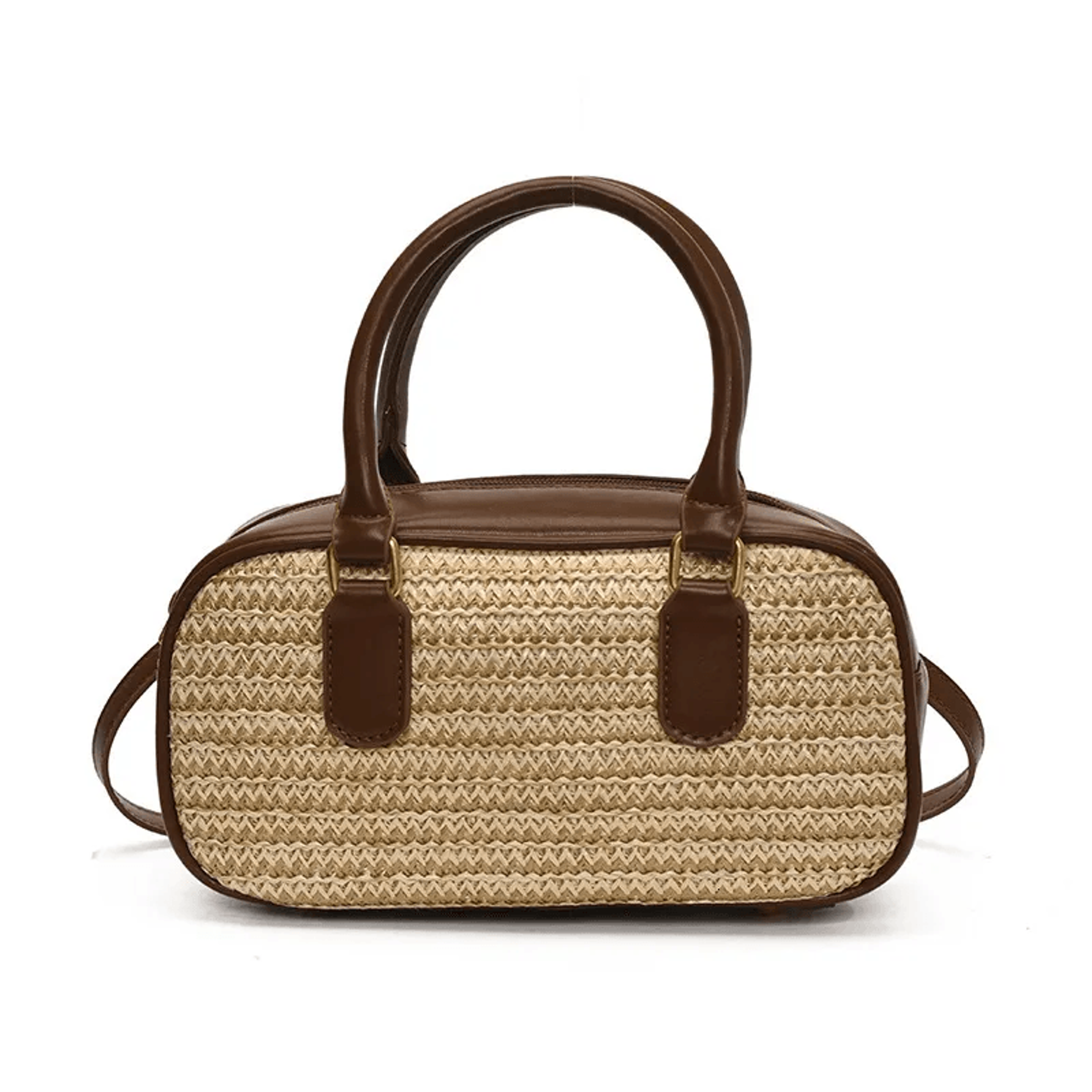 women woven shoulder and crossbody handbag lightweight korean-style bag
