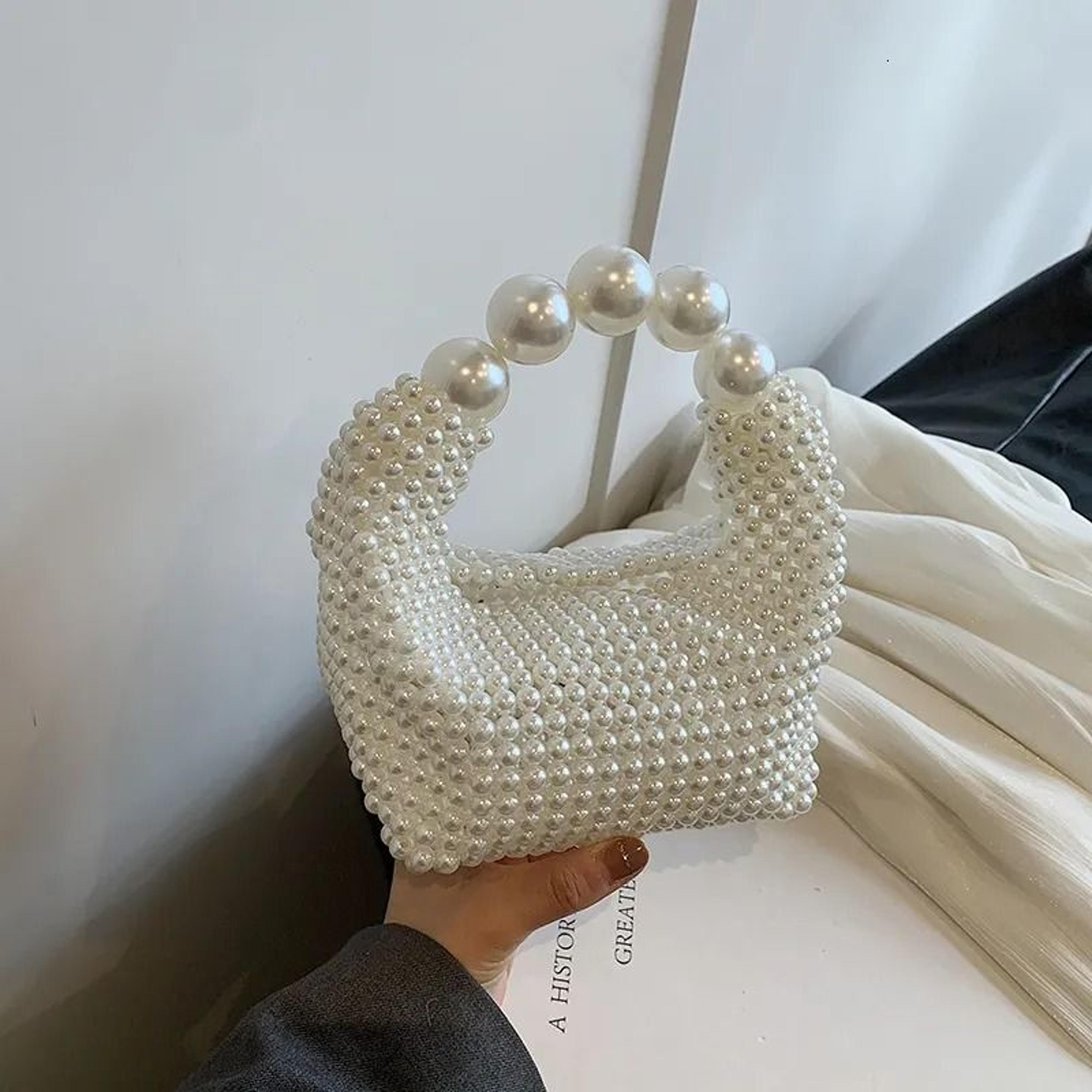 women pearl handbag lightweight shoulder and crossbody bag