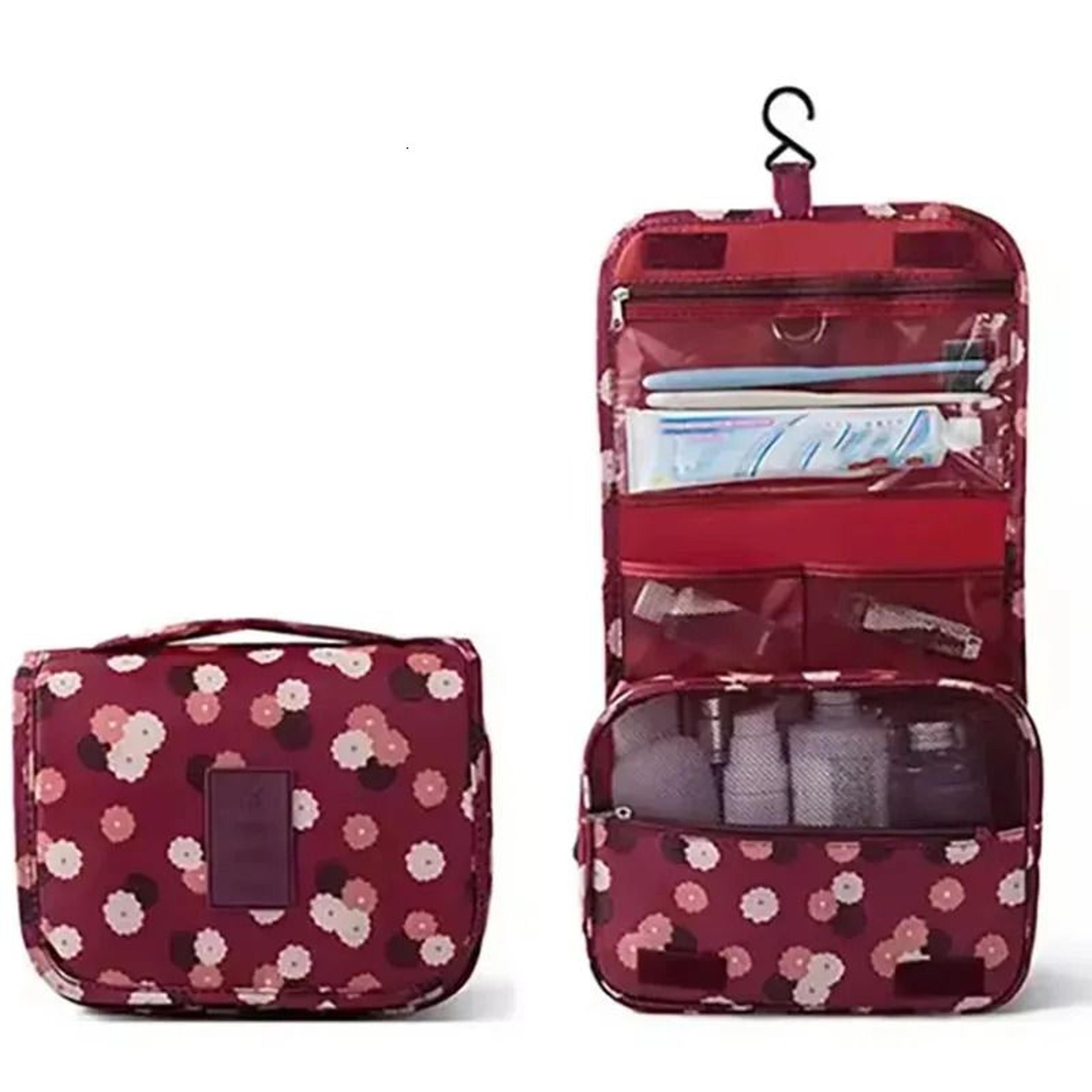 hanging toiletry bag with hook travel cosmetics organizer