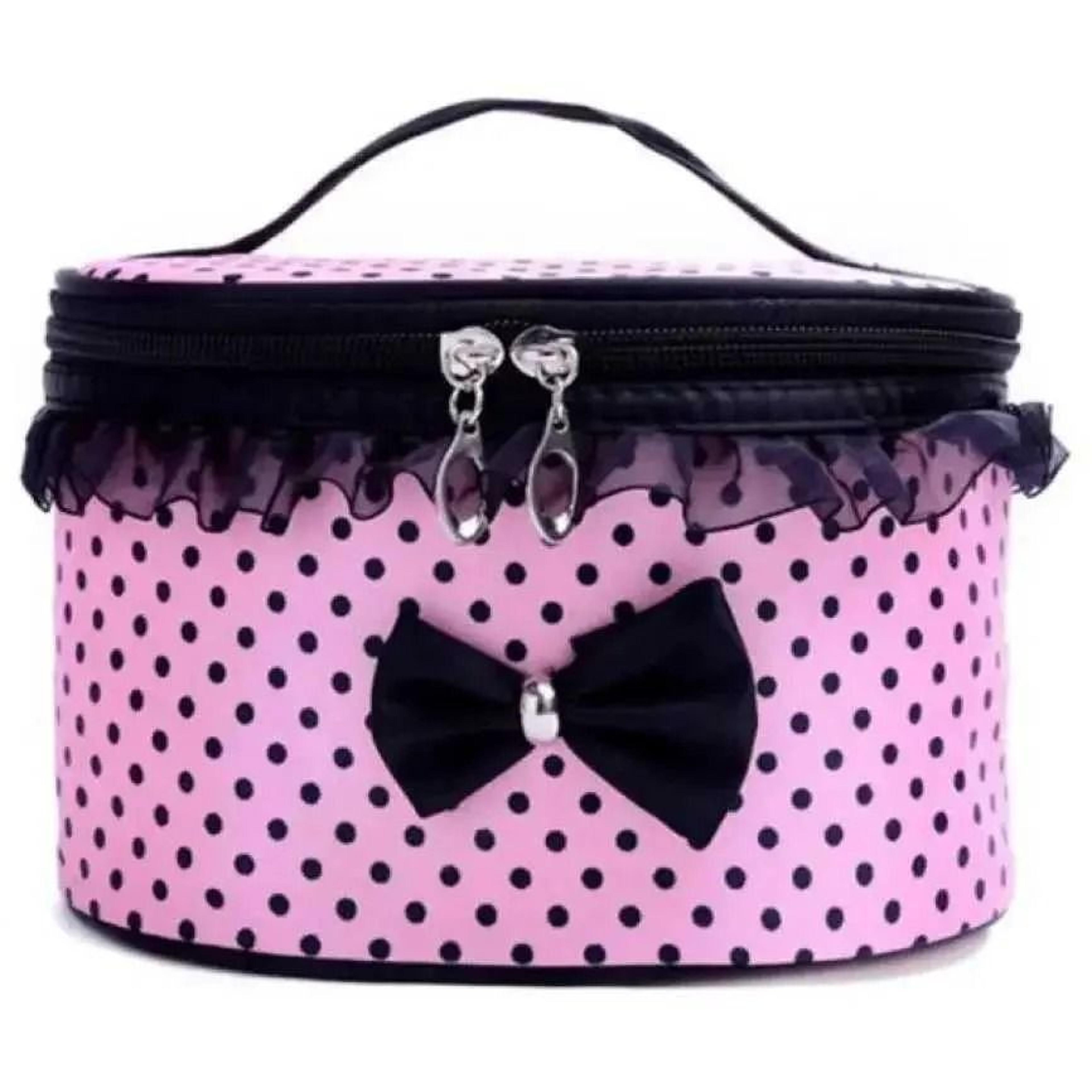 transparent travel makeup bag with zipper and cosmetic brush organizer