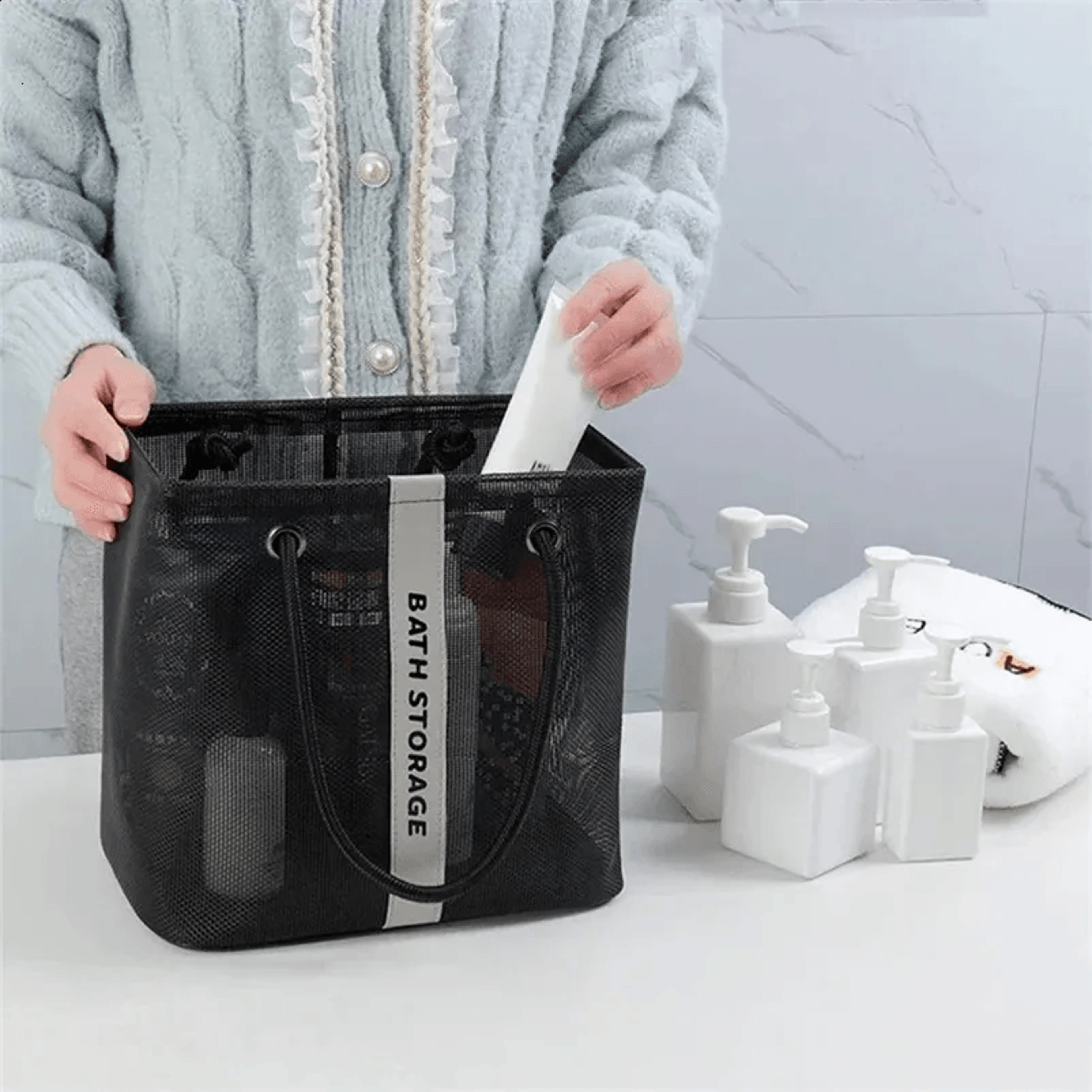 large capacity transparent cosmetic bag portable travel toiletry organizer