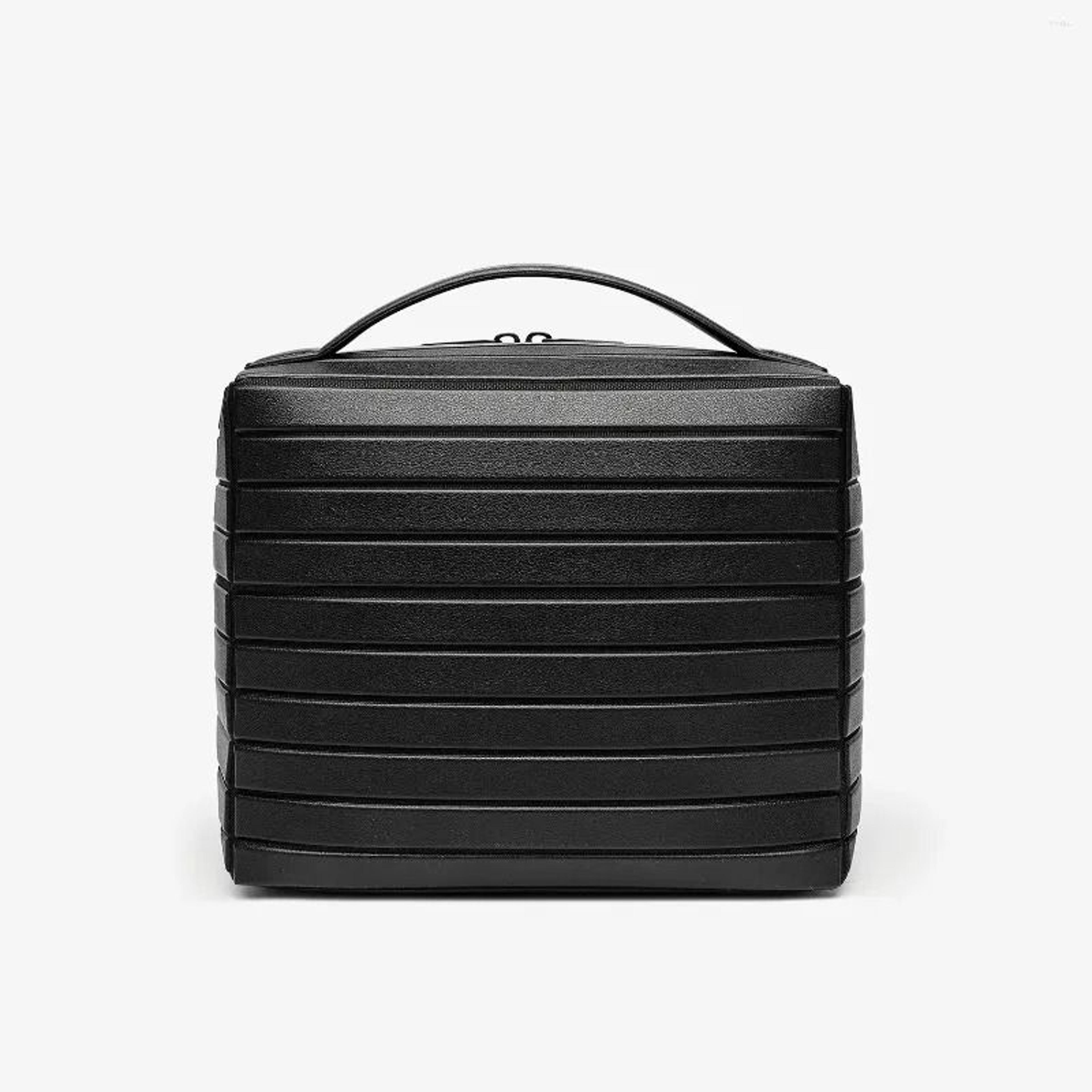 striped pvc cosmetic bag large capacity travel toiletry organizer