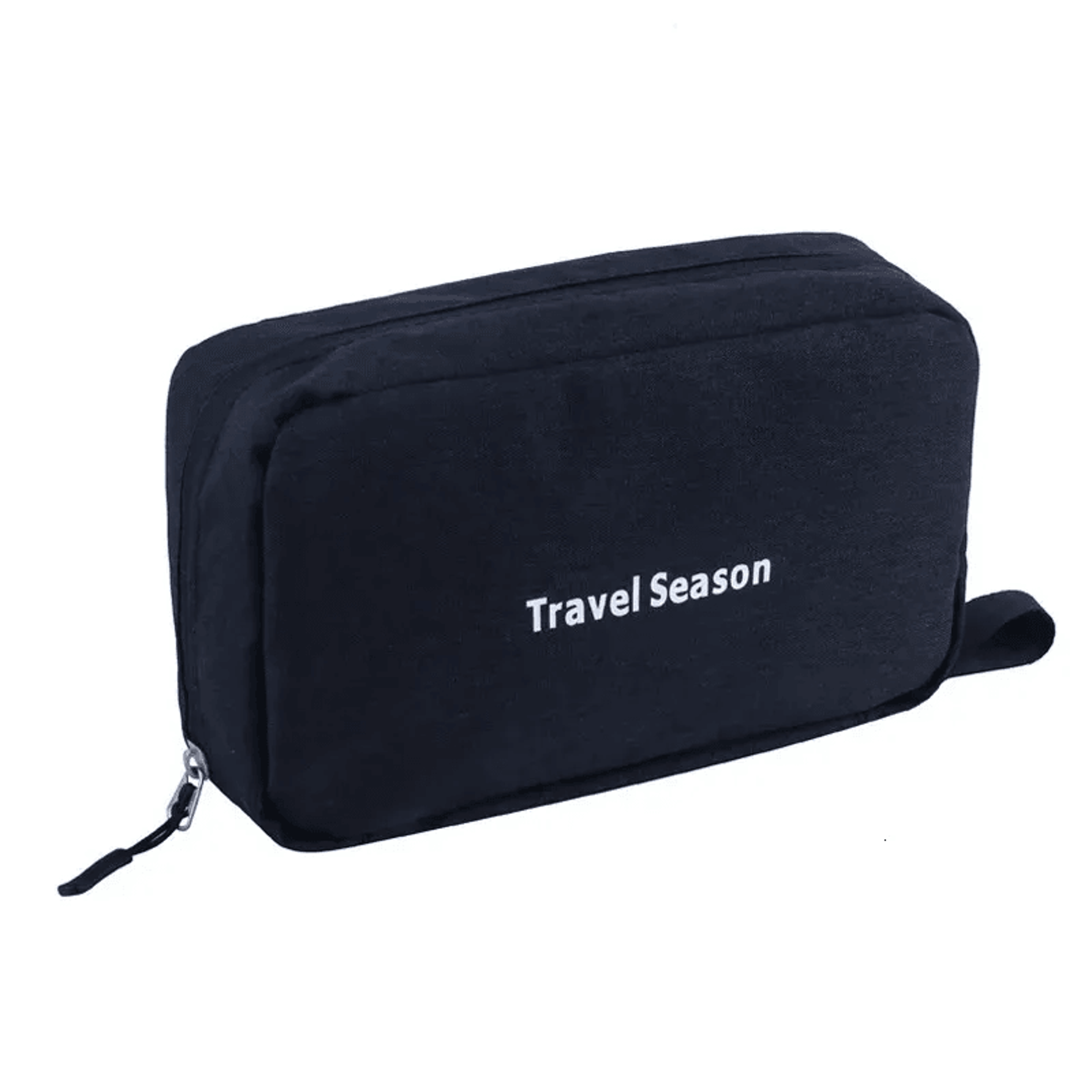 hanging travel toiletry bag with waterproof nylon and foldable organizer design