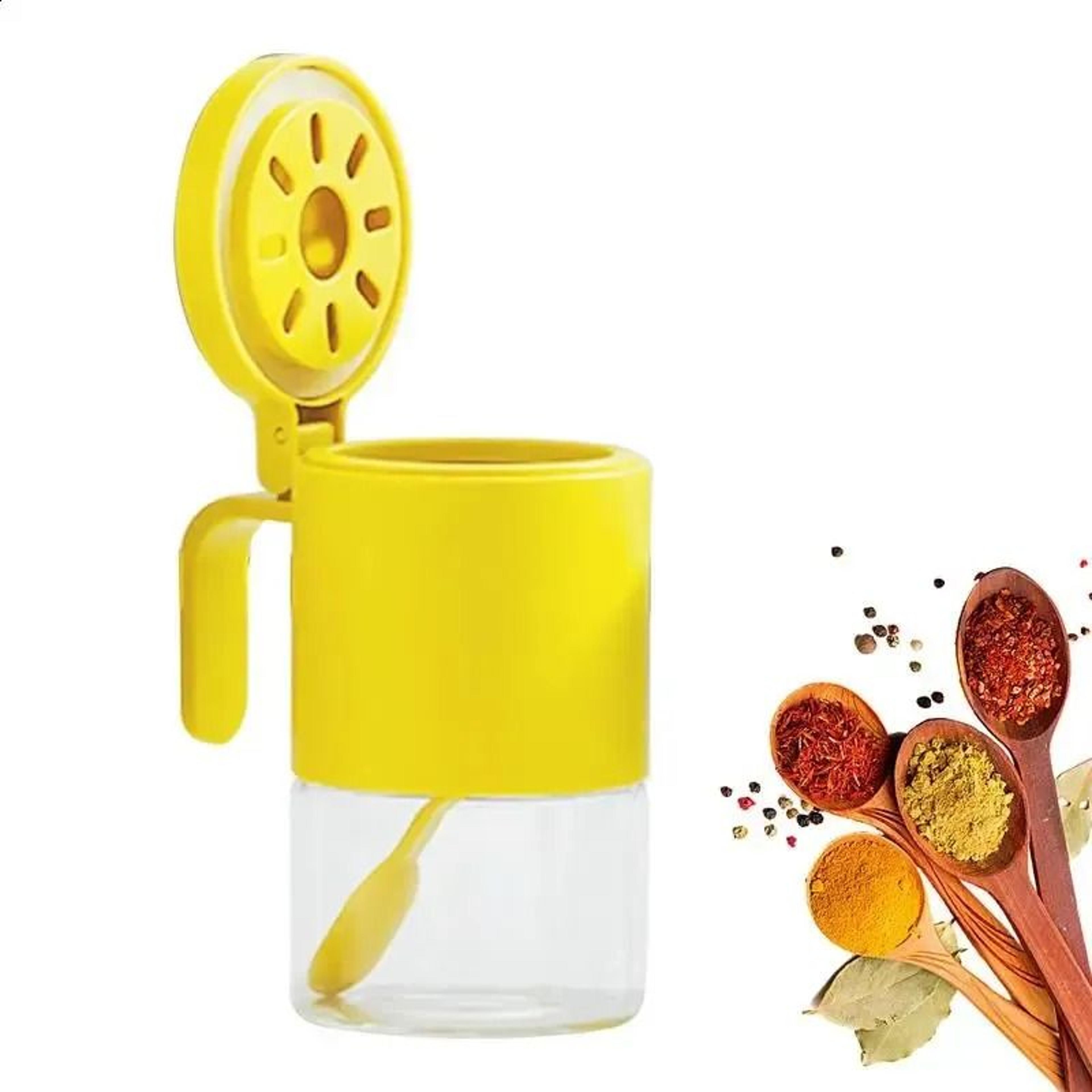 glass spice jar with clear glass container for kitchen seasoning storage