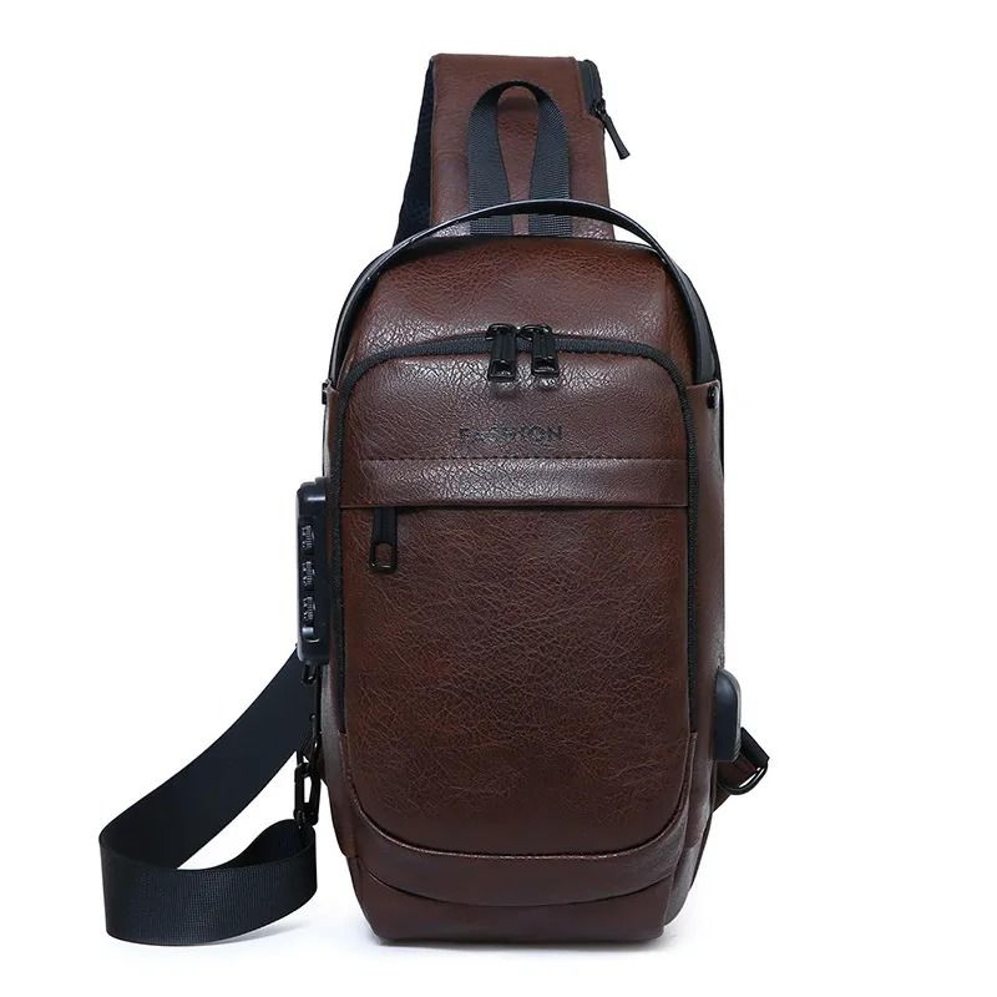 tactical nylon sling bag with multiple compartments for hiking and outdoor activities